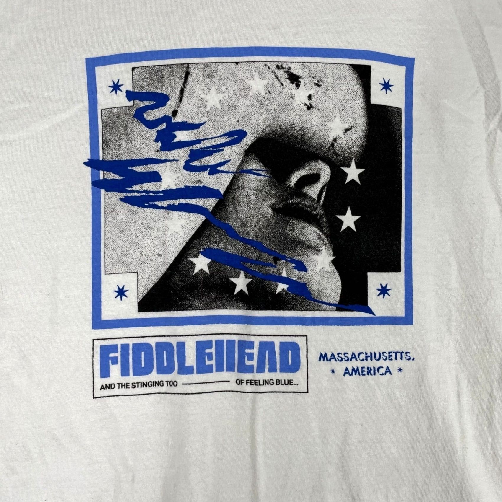 Gildan Fiddlehead Band T Shirt Mens Medium White Graphic Massachusetts Hardcore Tee Size US M / EU 48-50 / 2 - 2 Thumbnail