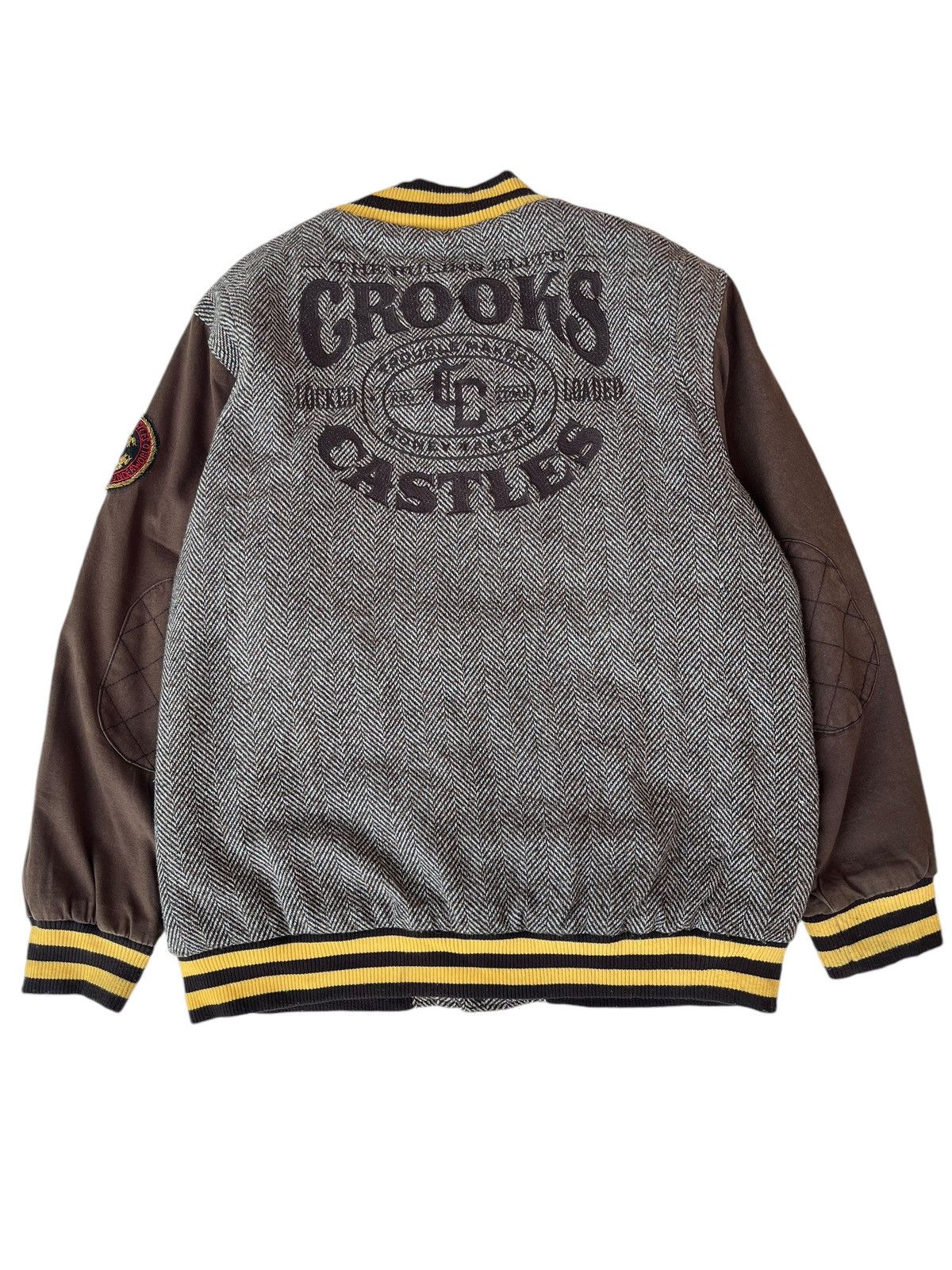 Crooks & Castles × Vintage Vtg Crooks & Castles Varsity Wool Jacket Size US XL / EU 56 / 4 - 1 Thumbnail