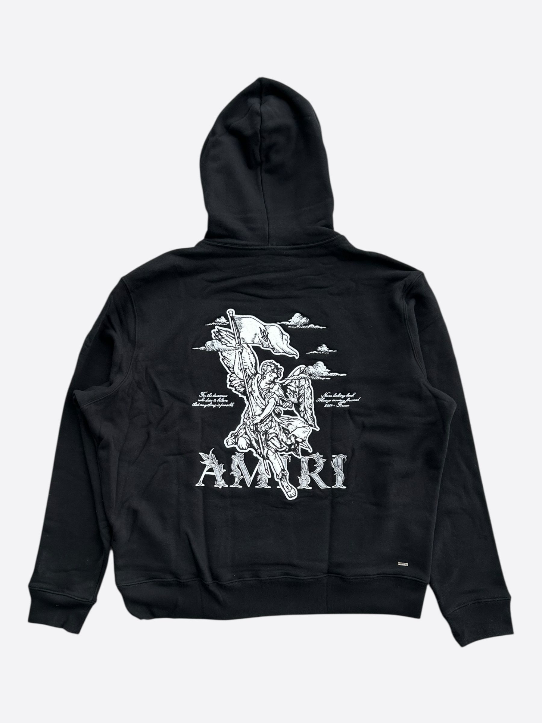 Amiri Amiri Black & White MA Angel Logo Hoodie Size US XXL / EU 58 / 5 - 2 Thumbnail