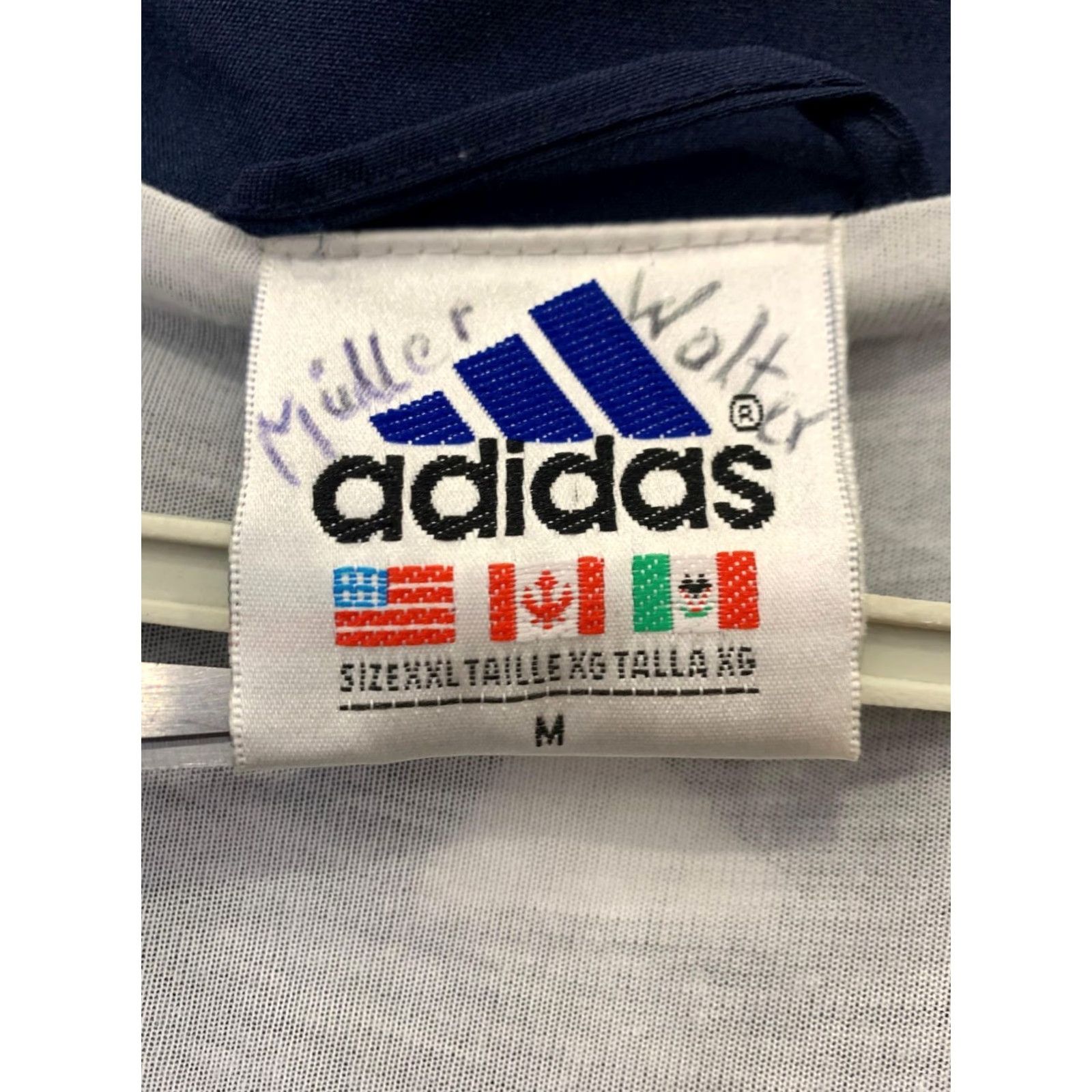 Adidas VINTAGE Adidas Track Jacket XL Navy Blue Royal 3-Stripe Full Zip 90s Adults 2XL Women/Men? Size US XXL / EU 58 / 5 - 3 Thumbnail