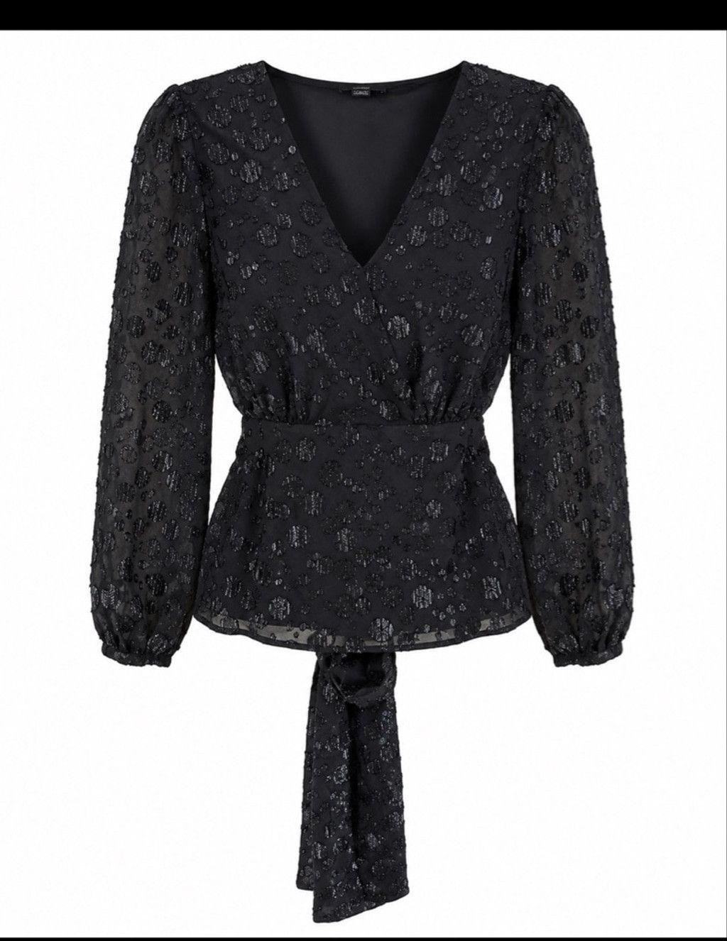 J.Crew Women's J.Crew Black Long Sleeve V-Neck Blouse S Size S / US 4 / IT 40 - 2 Thumbnail