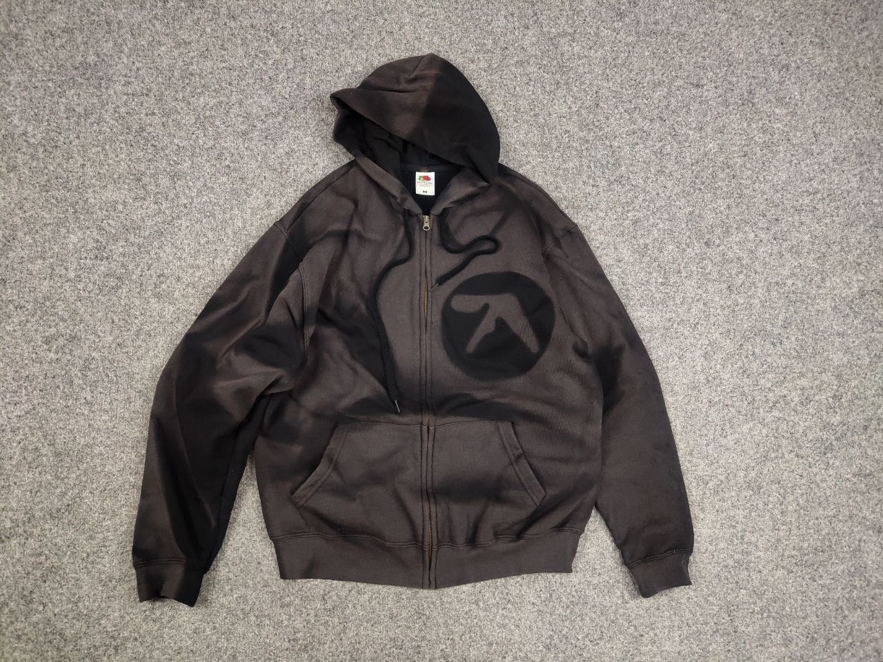 Apex One Vintage 90's Aphex Twin Logo Sun Faded Boxy Blank Zip Hoodie Size US M / EU 48-50 / 2 - 13 Thumbnail