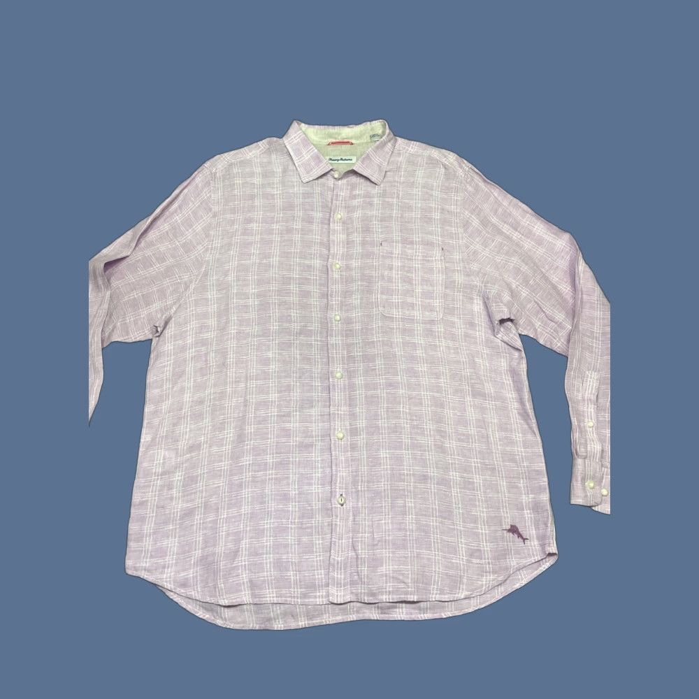 Tommy Bahama Tommy Bahama Shirt Button-Up Men's 2XL Pine Pink Linen Woven Casual Beach Colorful Breathable Pockets Size US XXL / EU 58 / 5 - 1 Thumbnail