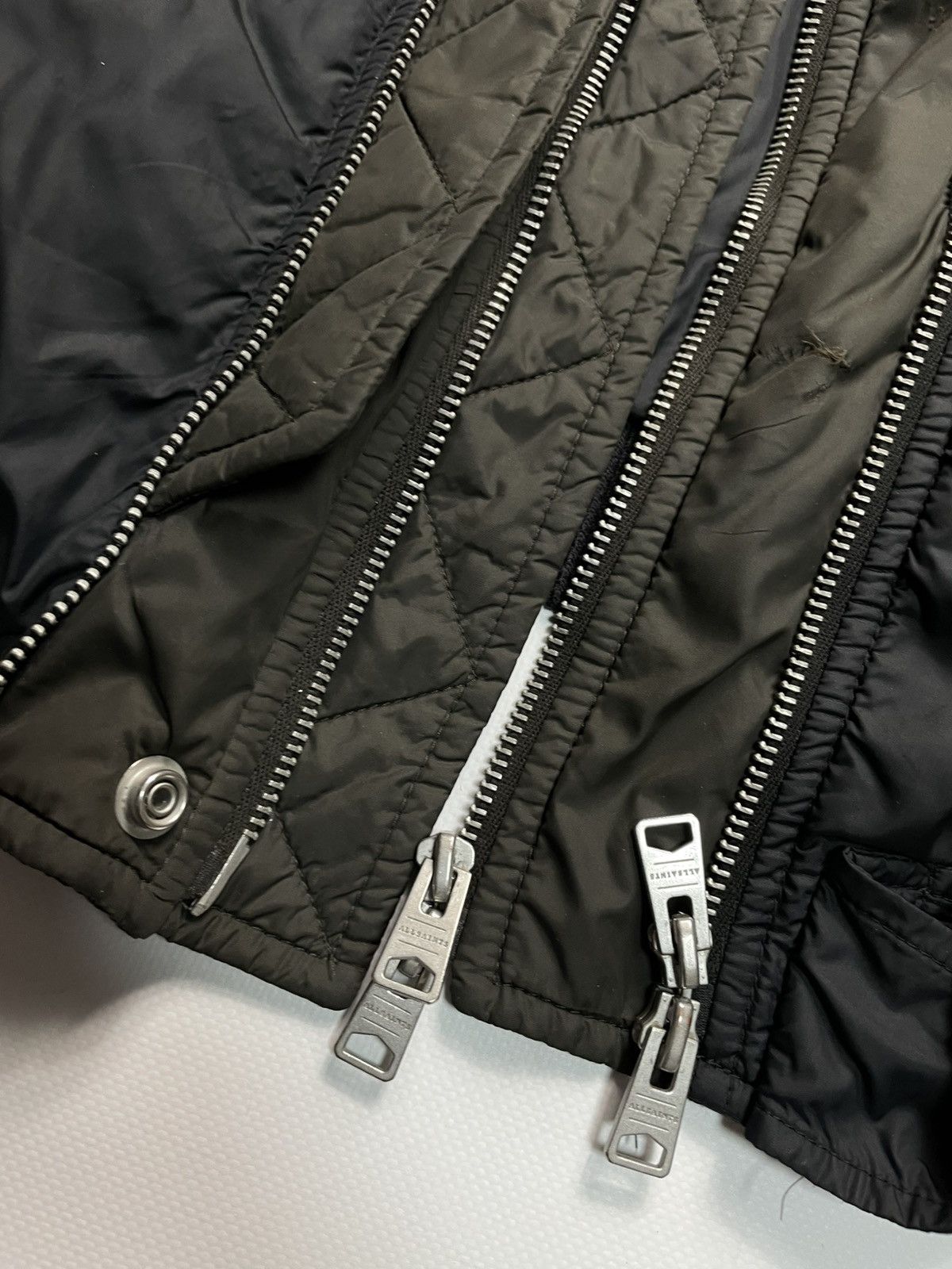 Allsaints AllSaints Double Zip Vtg Y2K Archive Suede Bmbr Jkt L Size US M / EU 48-50 / 2 - 11 Thumbnail