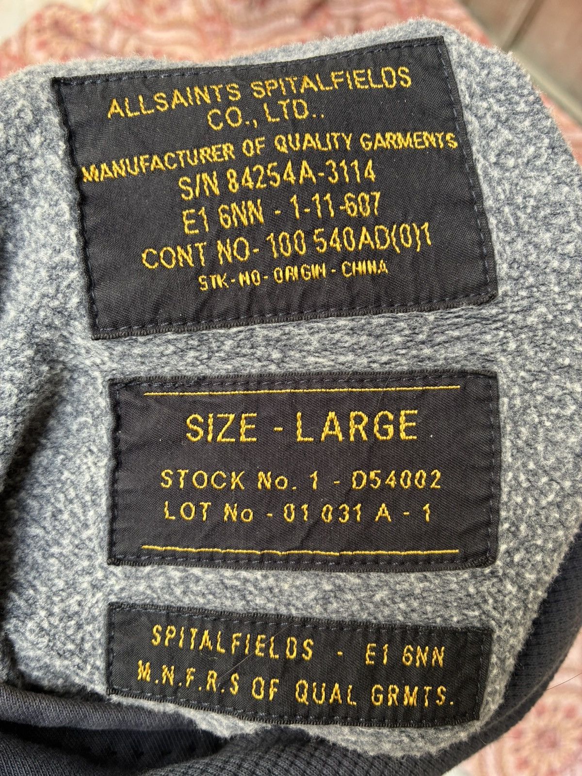 Allsaints ALLSAINTS SPITALFIELDS COTTON HEAVYWEIGHT HOODIE Size US M / EU 48-50 / 2 - 9 Thumbnail