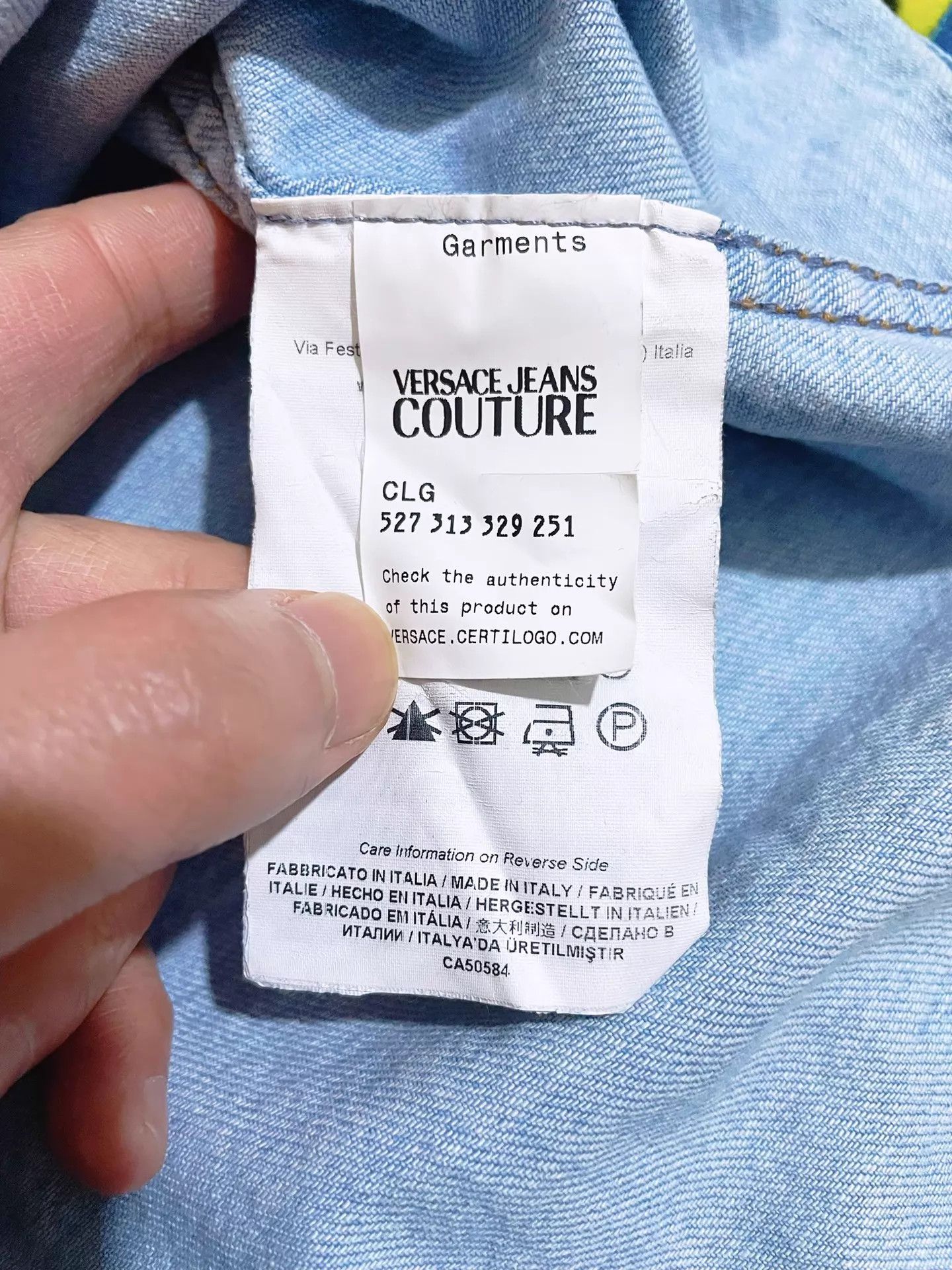 Versace Versace Denim Shirt-Jacket Gold Dog Tag Buttons S Size US S / EU 44-46 / 1 - 7 Thumbnail