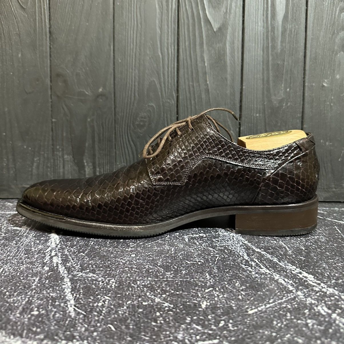 Baldinini BALDININI 🇮🇹- Men’s Brown Oxford Python Leather Size 40 Size US 7 / EU 40 - 10 Thumbnail