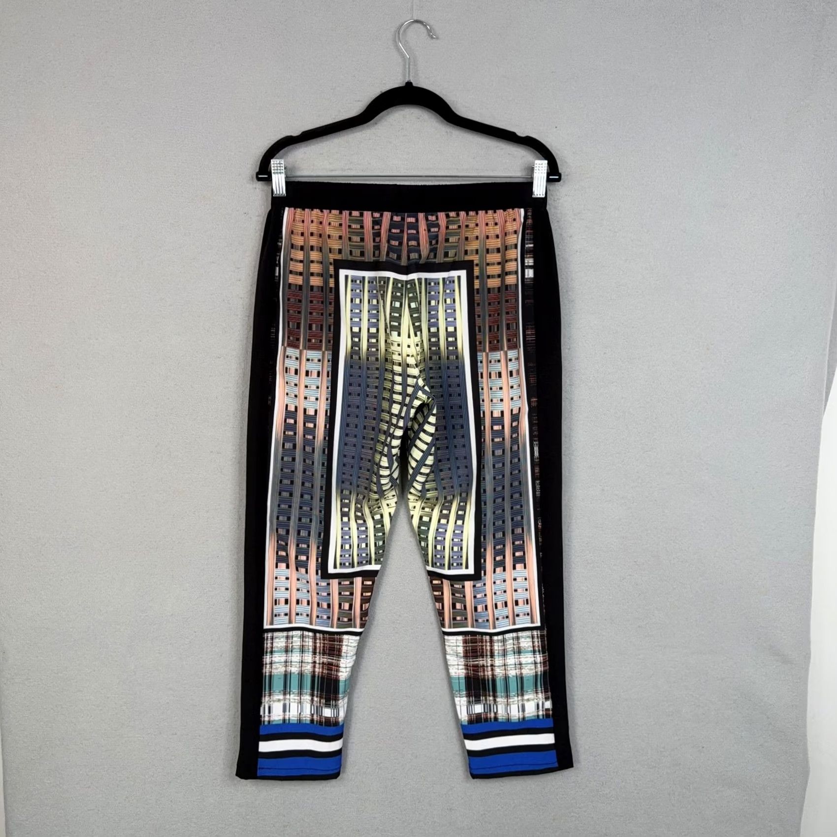 Clover Canyon Clover Canyon Leggings Womens Small Multicolor Graphic Cropped Ankle 96% Polyester 4% Spandex Drawstring Elastic Waist Size 28" / US 6 / IT 42 - 6 Thumbnail