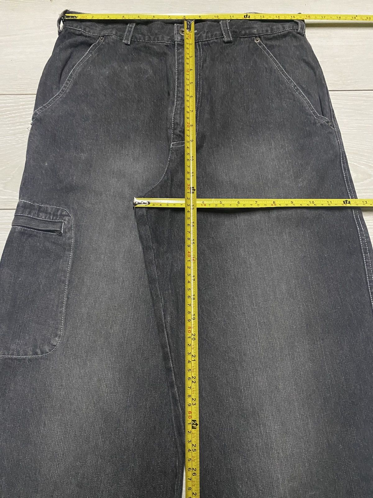 Japanese Brand Vintage Monterey & Carmei Black Faded Cargo Pants Size US 31 - 7 Thumbnail
