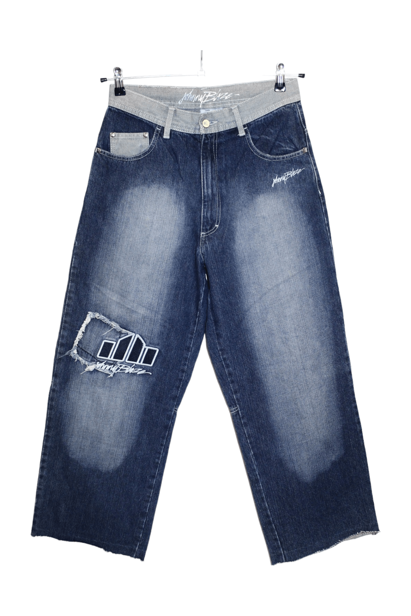 Wu-Tang Clan Johnny Blaze aka Method Man Faded Denim Bootcut Baggy Jeans Size US 30 / EU 46 - 13 Thumbnail