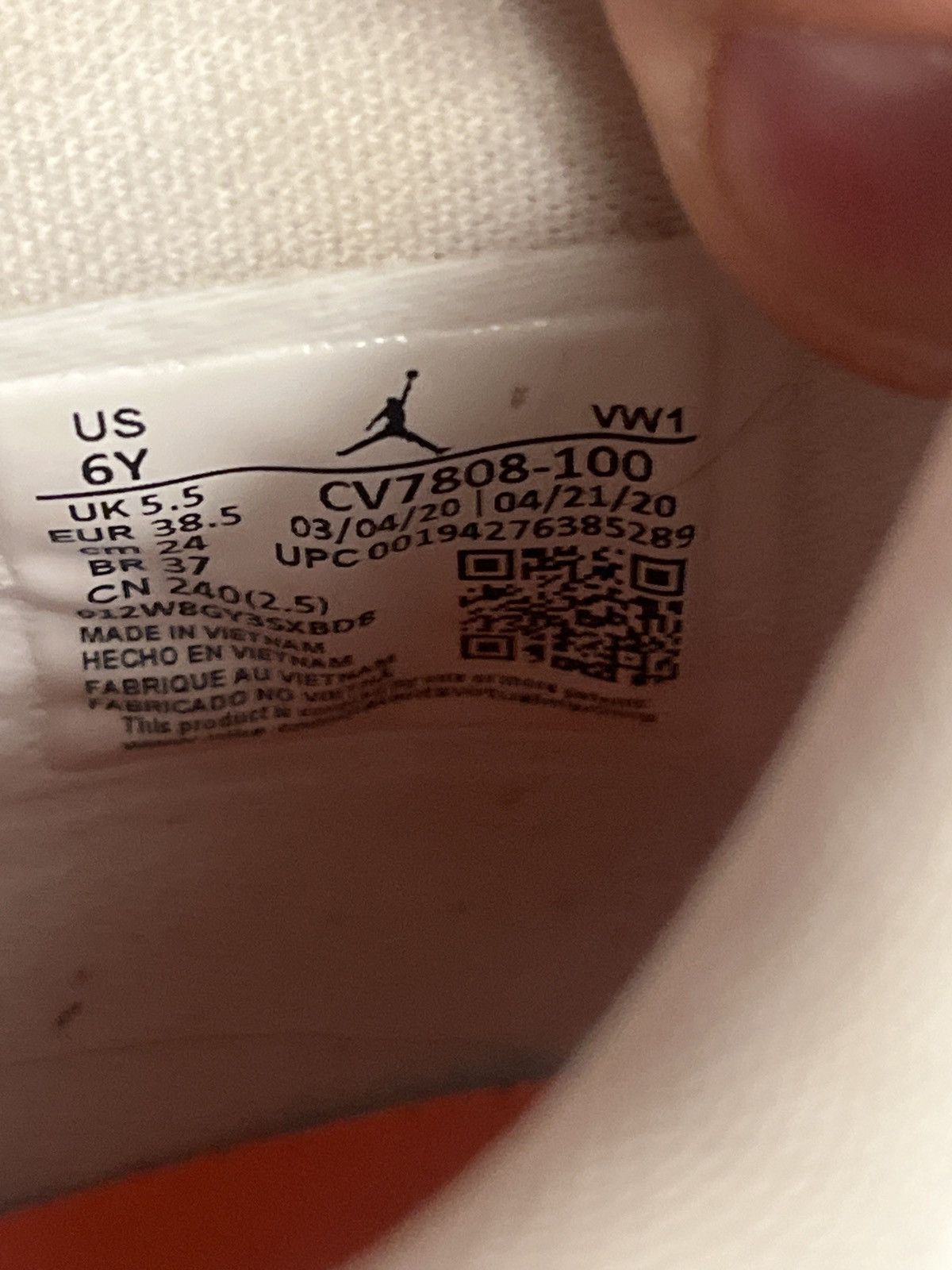 Jordan Brand Air Jordan 4 Retro White Lemon Pink Size US 6 / EU 39 - 7 Thumbnail