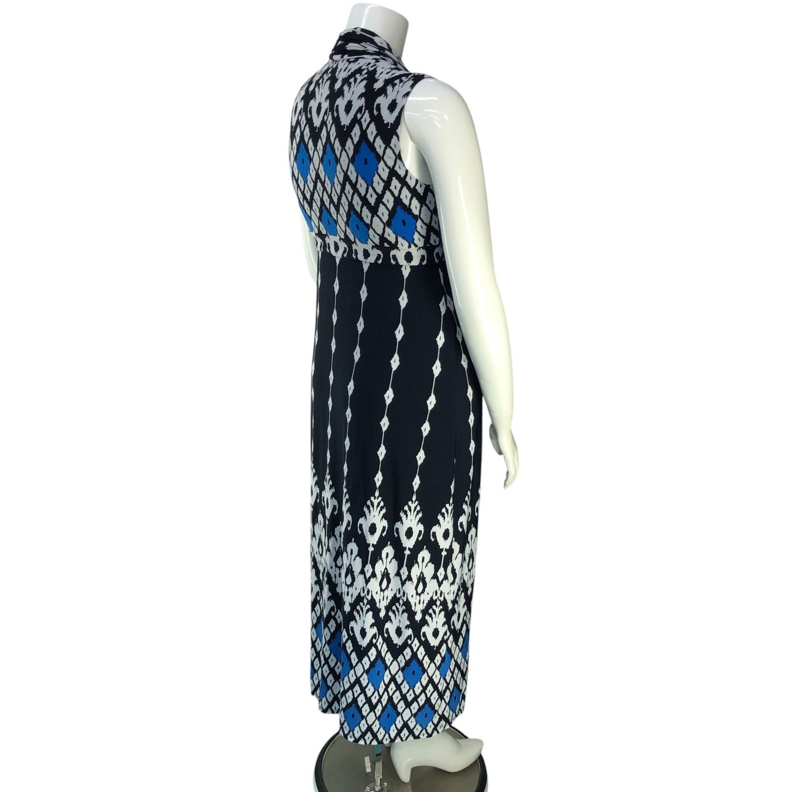 Chicos Chicos Size 1 US 8 Dress Maxi Sleeveless Ikat Stretch Blue Size M / US 6-8 / IT 42-44 - 8 Thumbnail