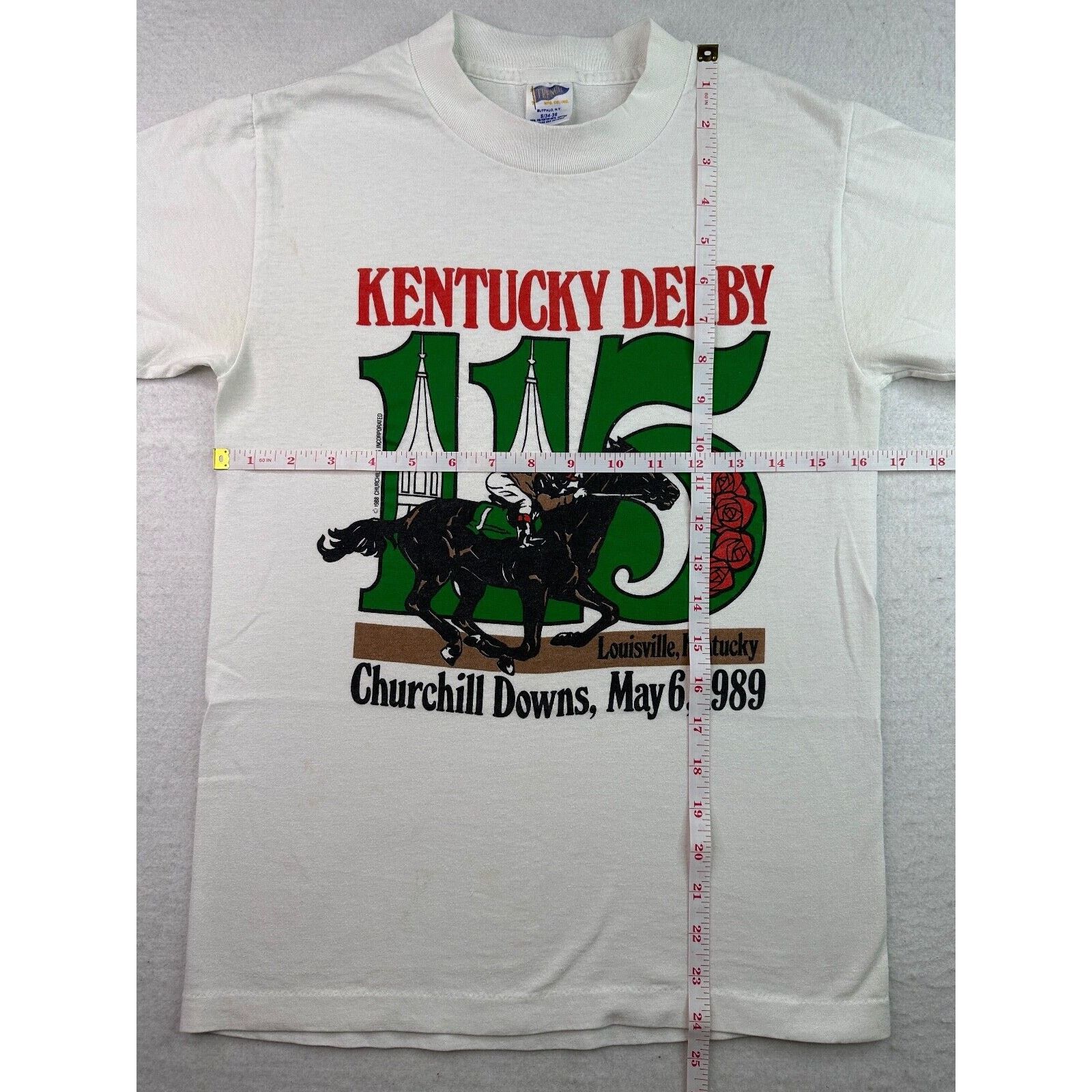 Vintage Vintage 1989 115th Kentucky Derby Churchill Downs T-Shirt Size US S / EU 44-46 / 1 - 12 Thumbnail
