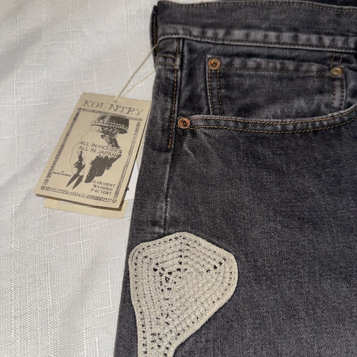 Kapital Kountry Kapital Kountry Bone Denim Shorts Size US 36 / EU 52 - 3 Thumbnail