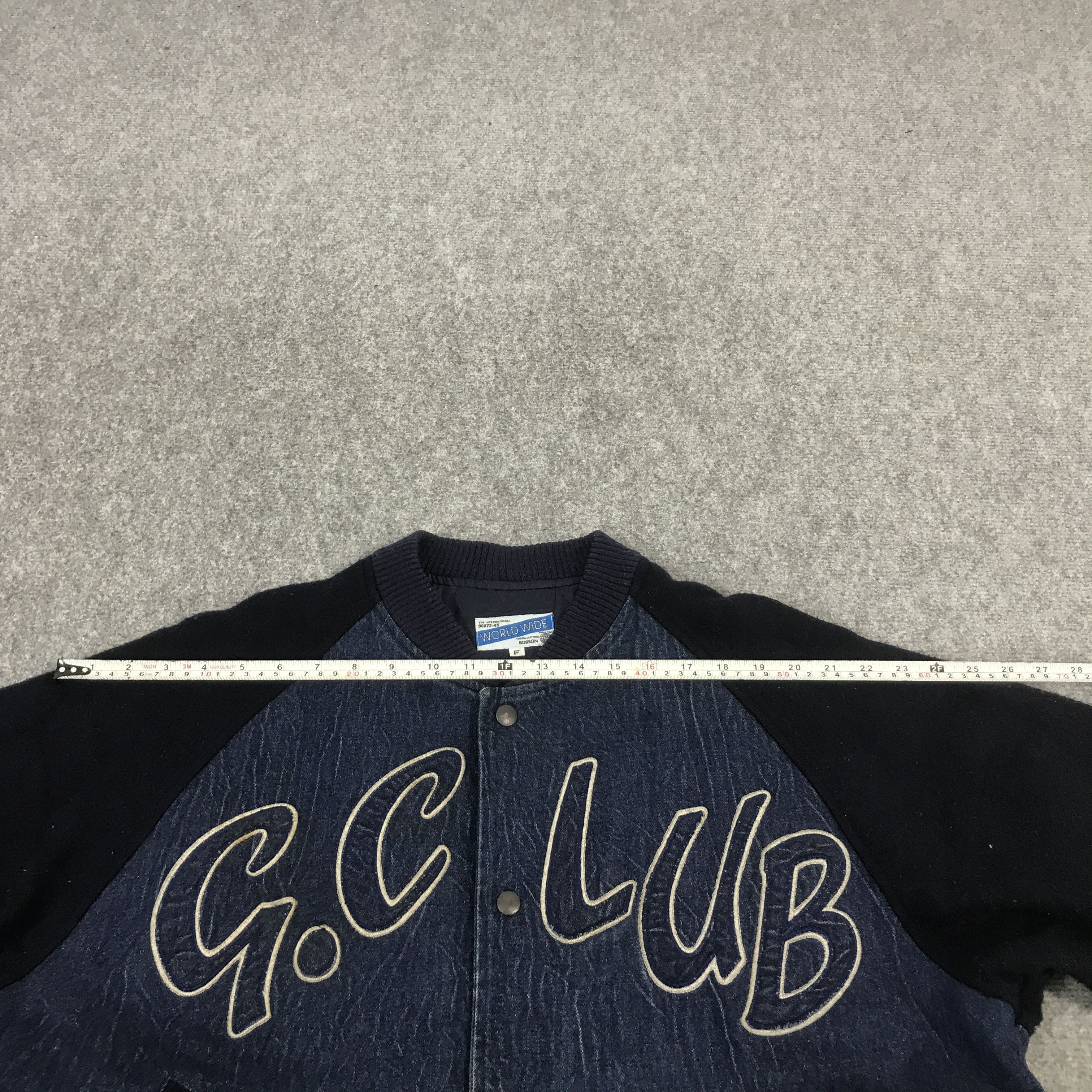 Japanese Brand japan gclub denim Wool varsty jacket Size US XL / EU 56 / 4 - 9 Thumbnail