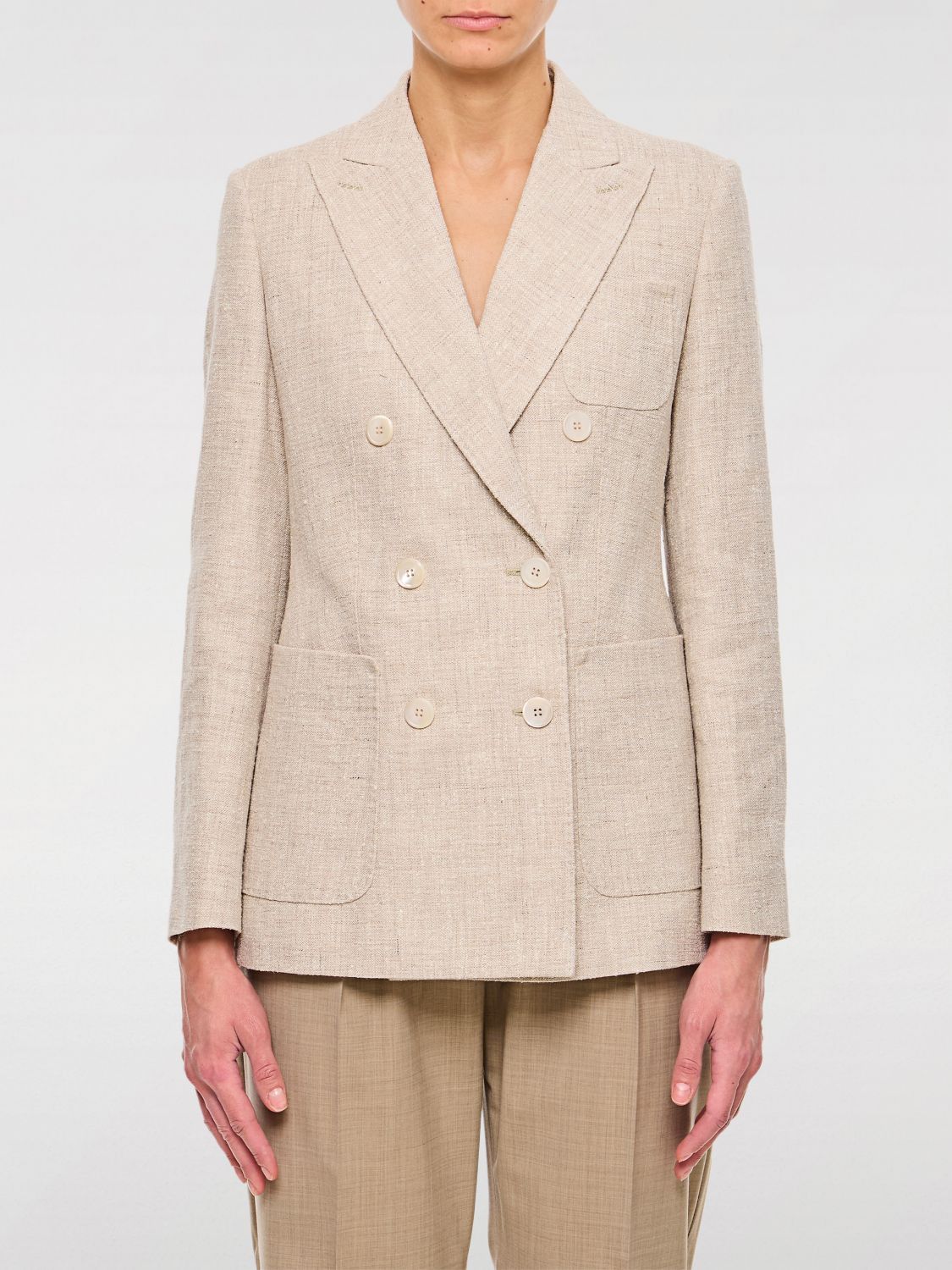 Max Mara Max Mara Jacket Woman Beige Size M / US 6-8 / IT 42-44 - 1 Thumbnail