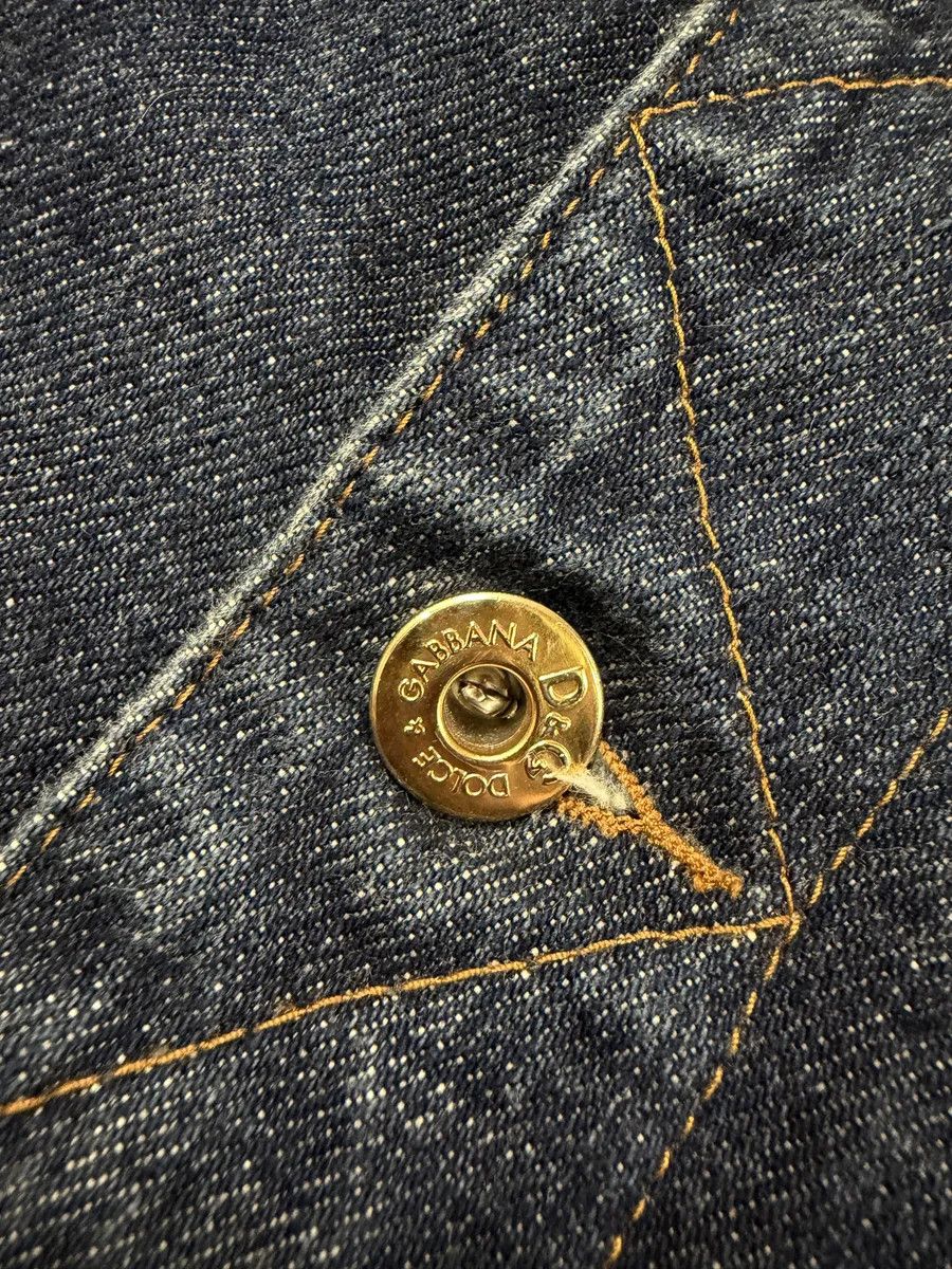 Dolce & Gabbana 2000s Dolce & Gabbana Studded Blue Denim Jacket Size XS / US 0-2 / IT 36-38 - 5 Thumbnail
