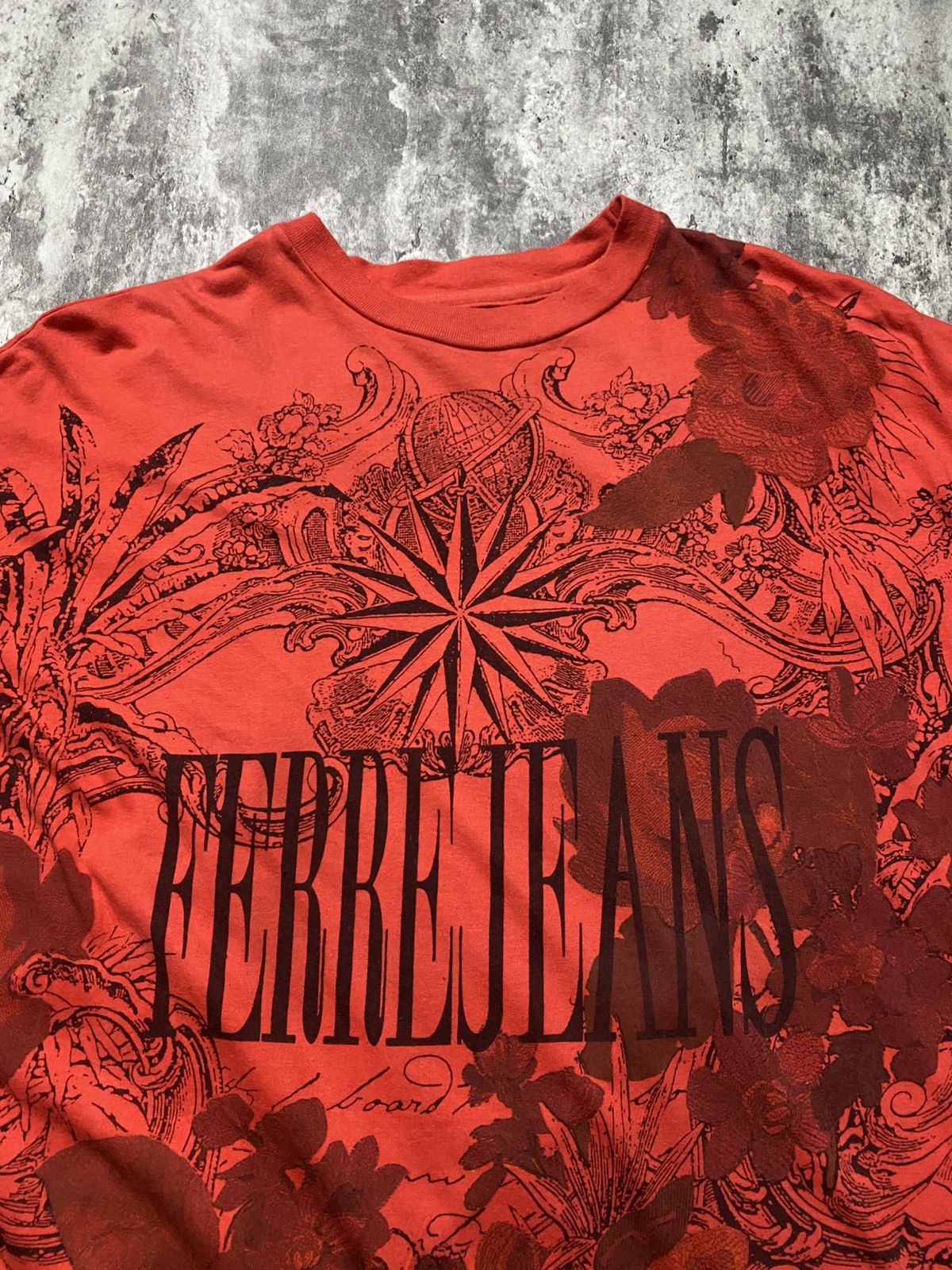 Designer × Vintage Vintage Ferre Jeans Print Tshirt Size US S / EU 44-46 / 1 - 3 Thumbnail