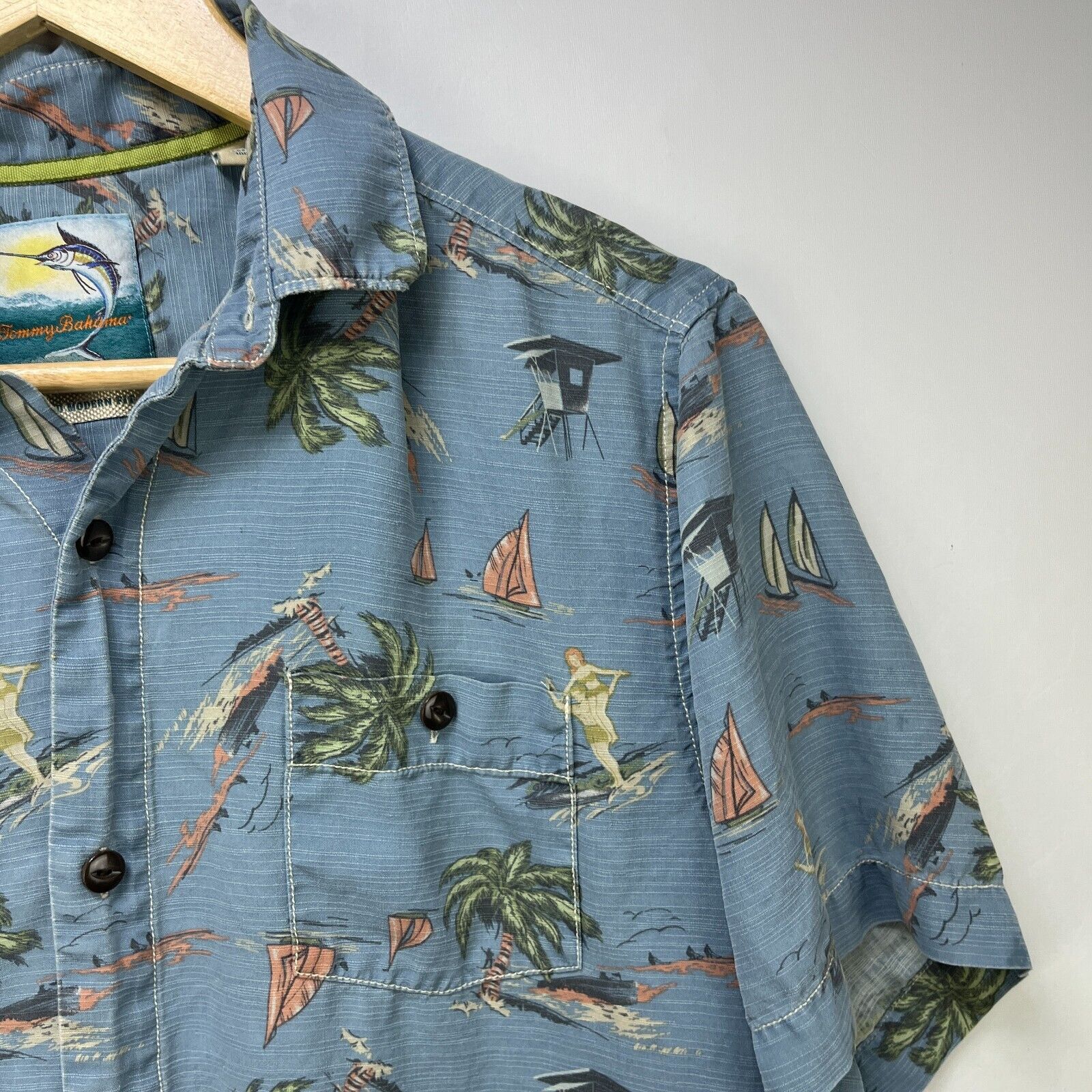 Tommy Bahama × Vintage Vintage Tommy Bahama Silk Button Up Island Modern Fit Small Size US S / EU 44-46 / 1 - 3 Thumbnail