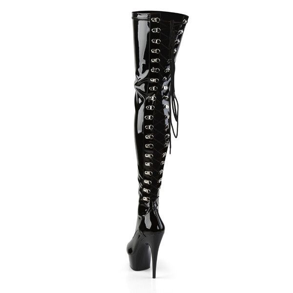 Other Delight 3063 Back Lace Thigh High Platform Boots 6" High Hee Size US 12 / IT 42 - 5 Thumbnail