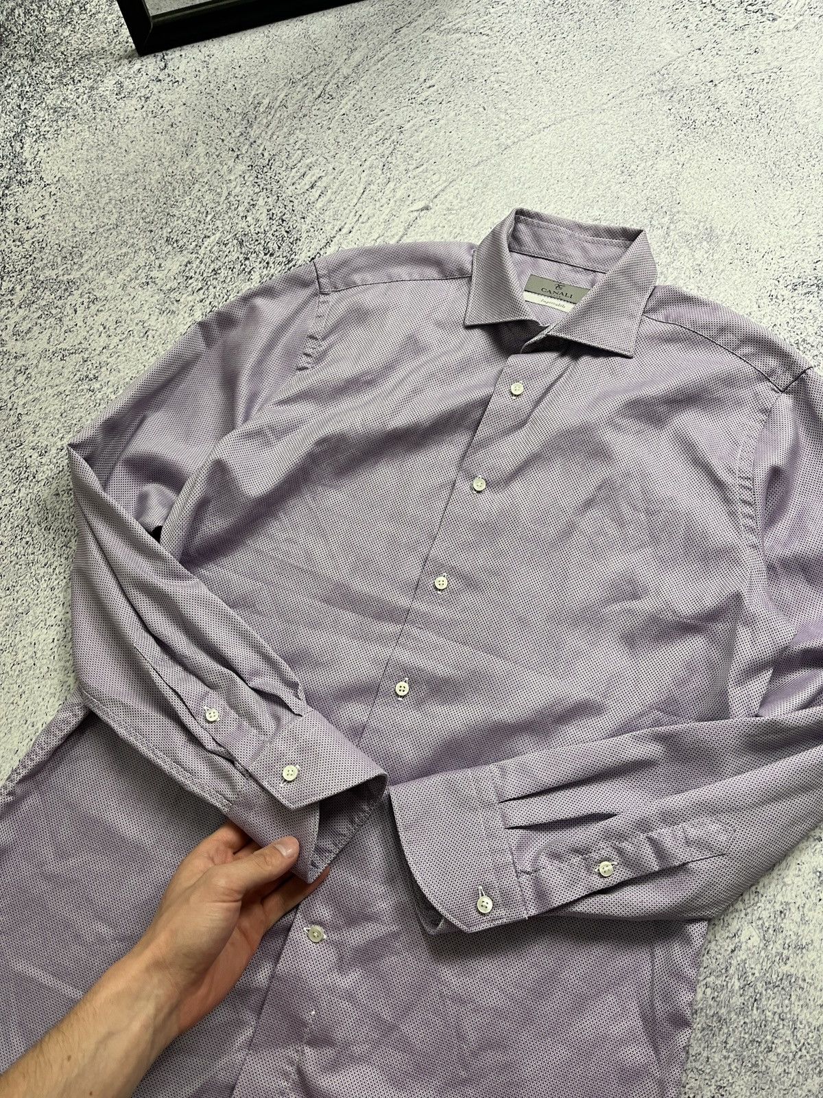 Canali Canali Impeccabile Cotton Men's Shirt Made in Italy Size US L / EU 52-54 / 3 - 6 Thumbnail