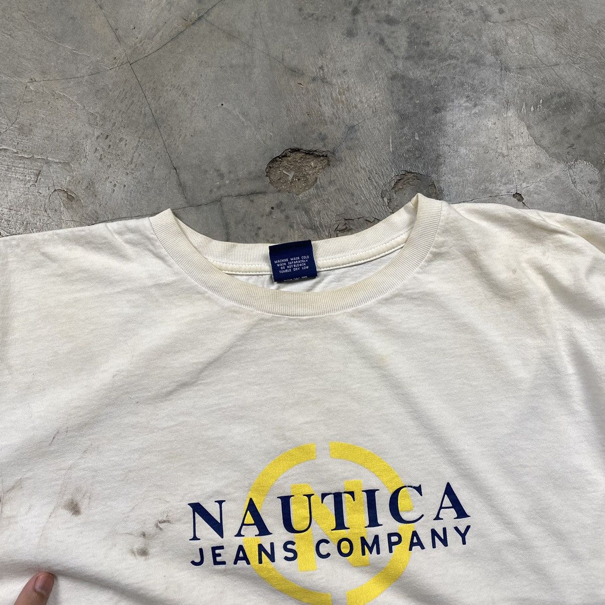 Nautica × Vintage y2k Distressed Nautica Jeans Company LS Tee Size US XL / EU 56 / 4 - 5 Thumbnail