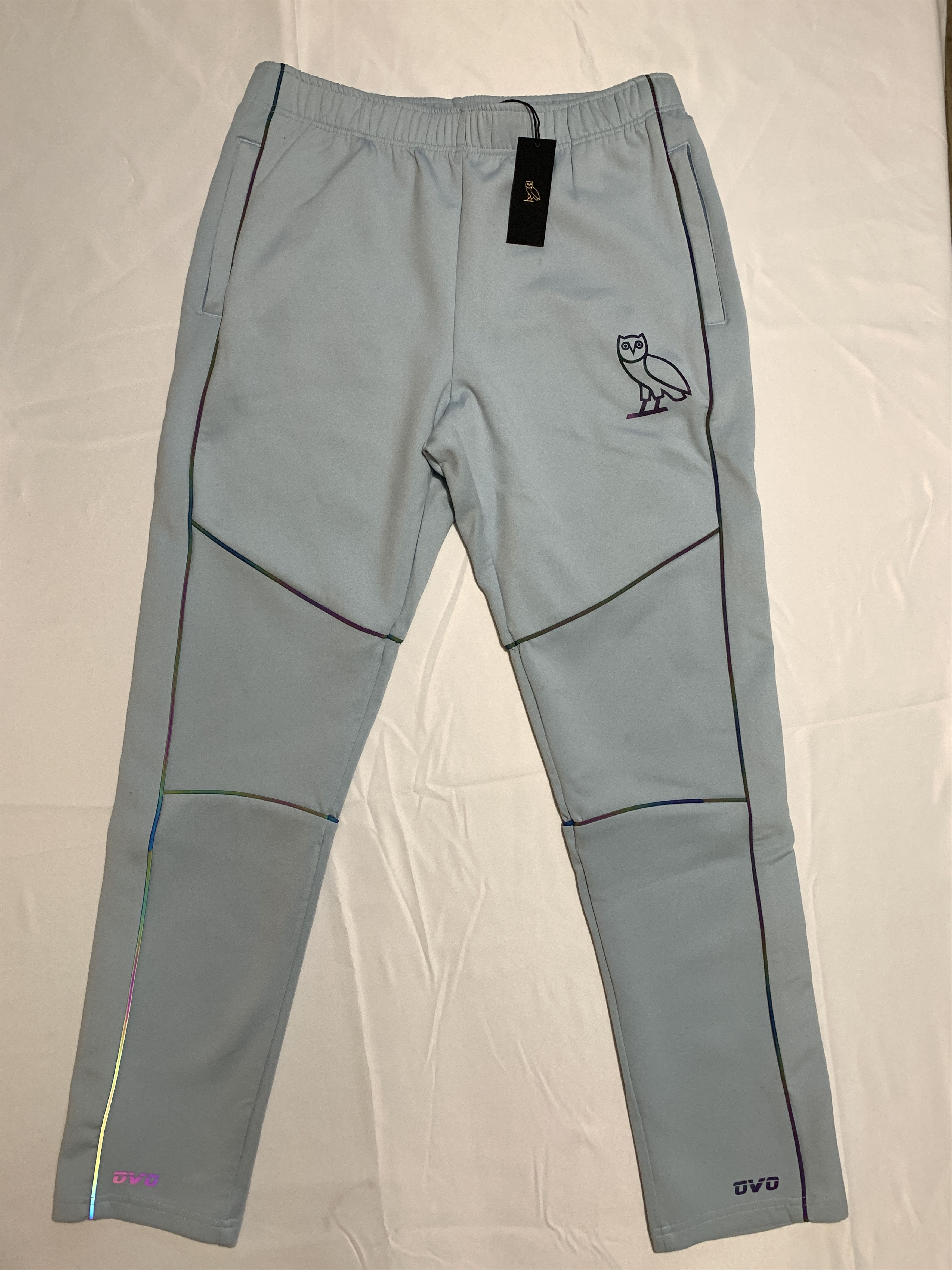 Drake OVO REFLECTIVE PIPING PANTS SKY BLUE SIZE LARGE Size US 34 / EU 50 - 2 Thumbnail