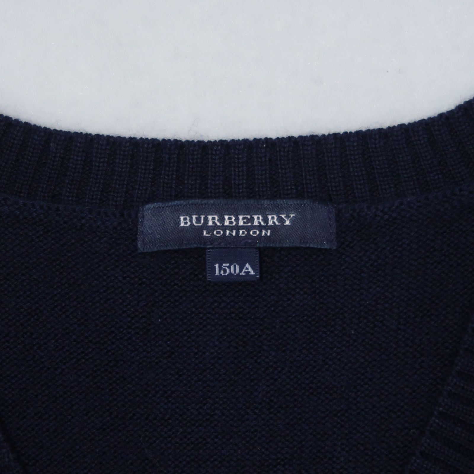 Burberry Vintage 90s Burberry London Navy on Navy Vest Knitwear Size US XS / EU 42 / 0 - 4 Thumbnail