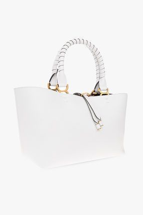 Chloe o1loc1c1024 Size: OS / CHC23 Marcie Small Tote Bag in White Size ONE SIZE - 4 Thumbnail