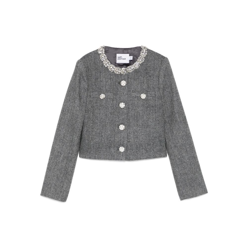 Self-Portrait Self-portrait GREY Jackets - Cropped Jackets Size XL / US 12-14 / IT 48-50 - 1 Thumbnail