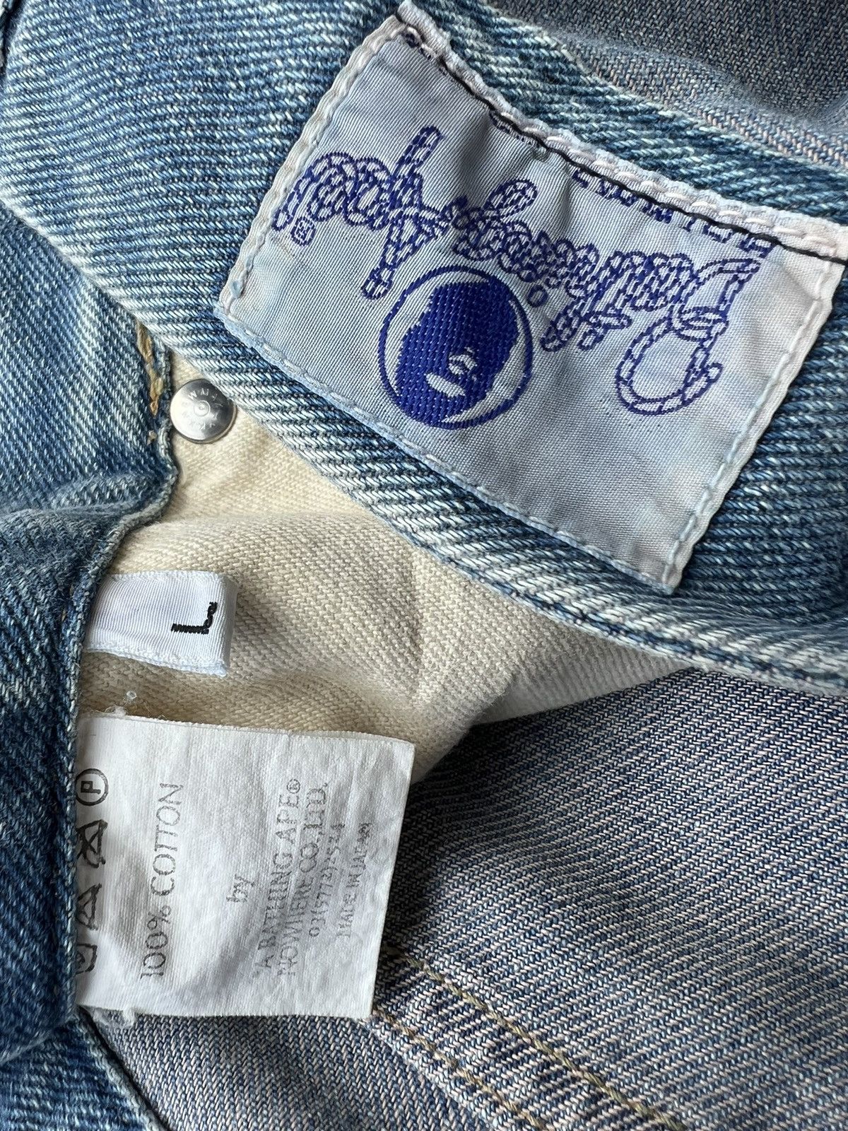 Bape Bathing Ape Nigo Era Wranlger Inspired Distress Denim Jeans Size US 32 / EU 48 - 24 Thumbnail
