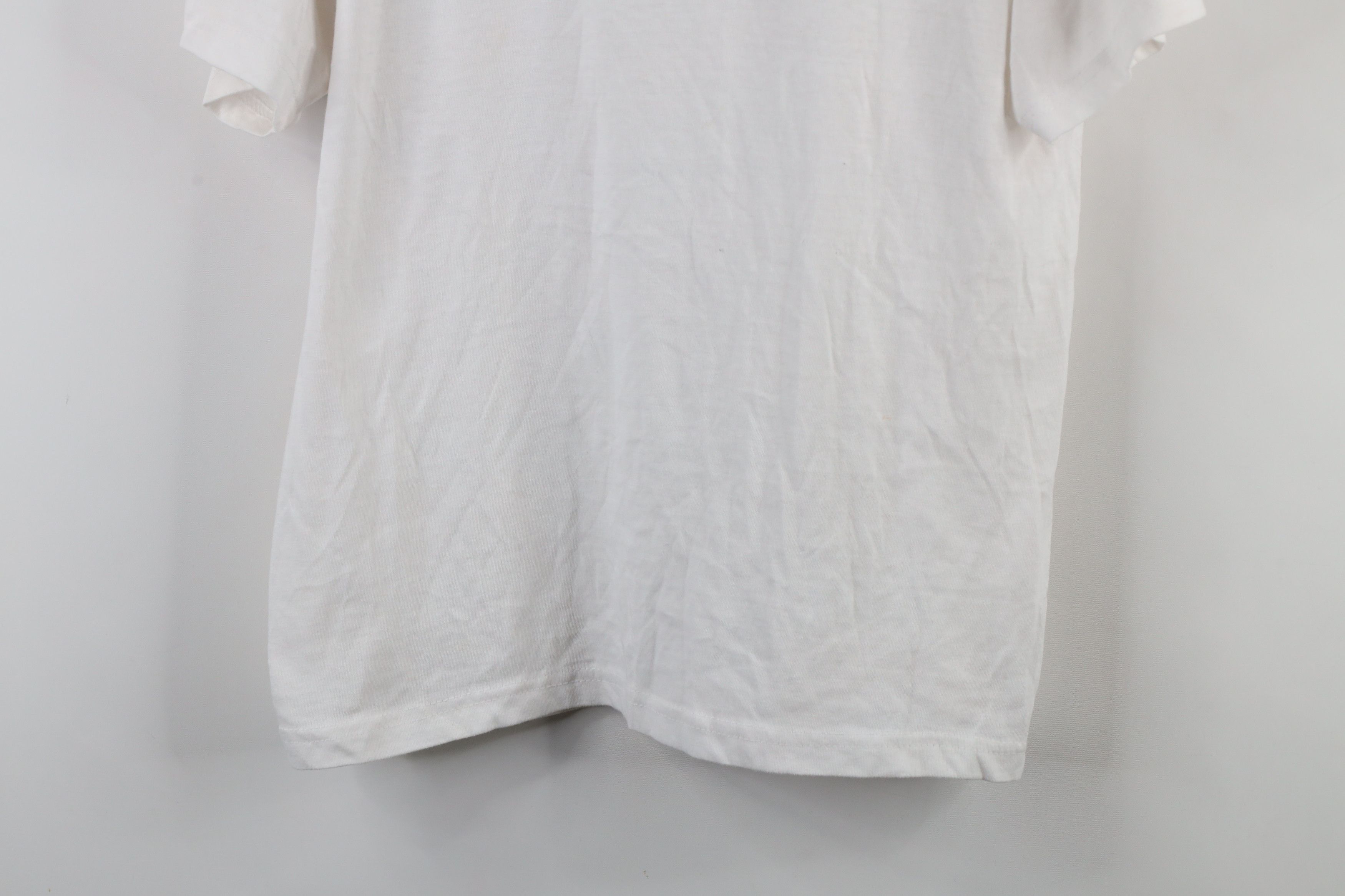 Vintage Vintage 90s Streetwear Sheer Short Sleeve T-Shirt White Size US M / EU 48-50 / 2 - 3 Thumbnail