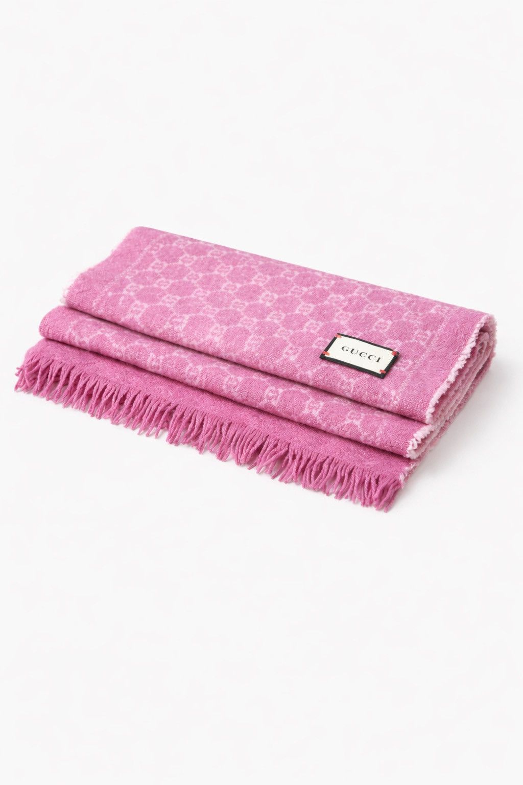 Gucci Gucci Wool Monogram Scarf Pink Color Size ONE SIZE - 1 Thumbnail