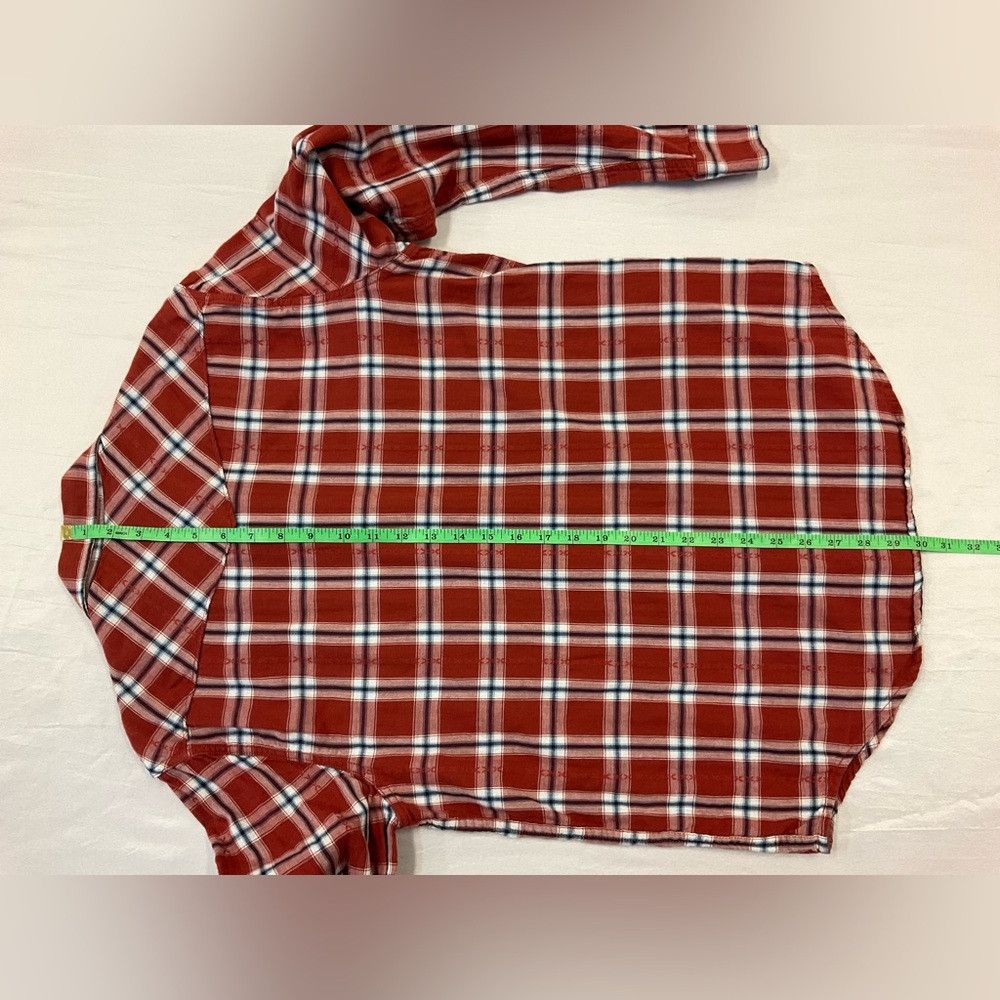 Lucky Brand × Western Rise LUCKY BRAND Red Plaid Long Sleeve Western Rodeo Shirt Size US M / EU 48-50 / 2 - 6 Thumbnail