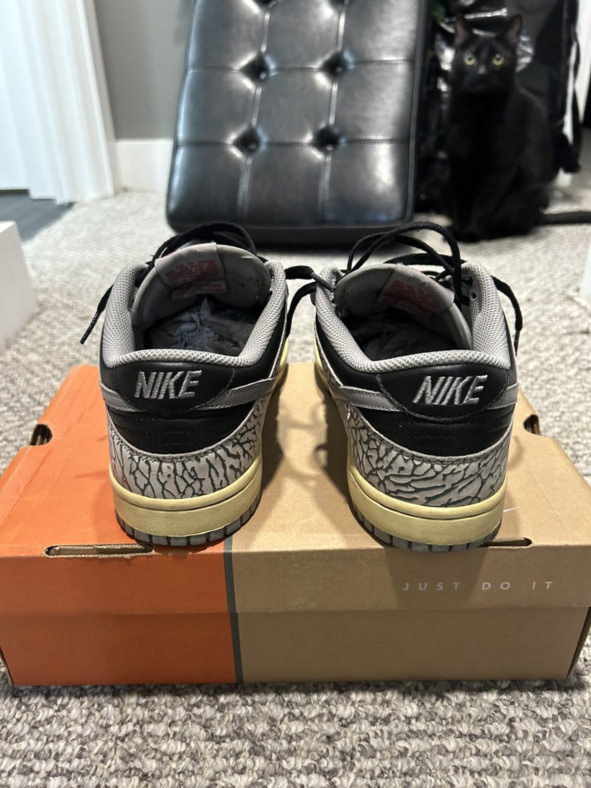 Jordan Brand Nike Dunk J-Pack "Black Cement" (2006) Size US 8 / EU 41 - 4 Thumbnail