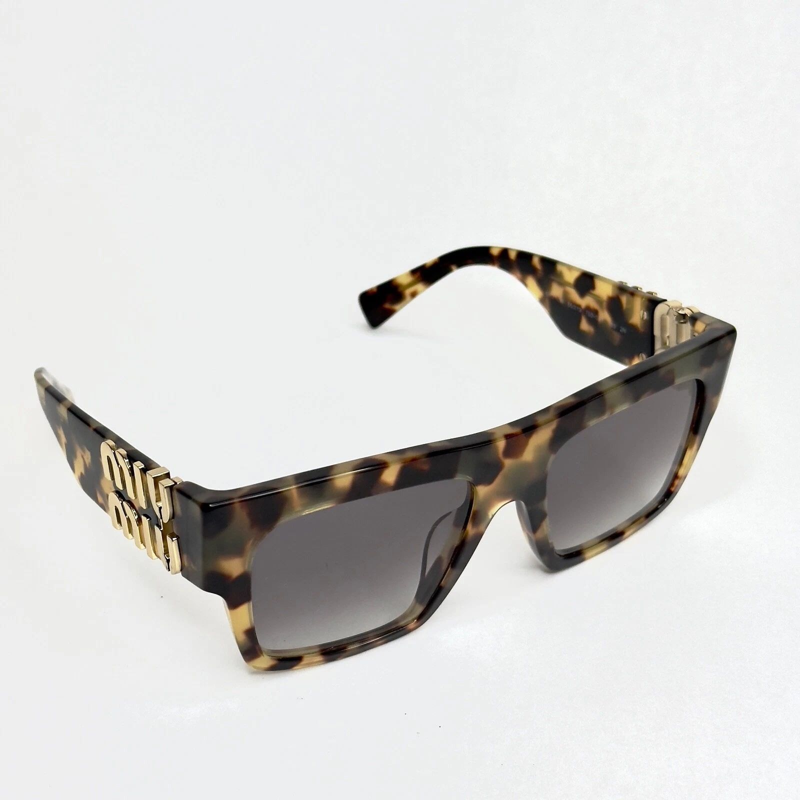 Miu Miu MIU MIU LOGO MU10WS Brown Havana Geometric Luxury 10W Size ONE SIZE - 9 Thumbnail