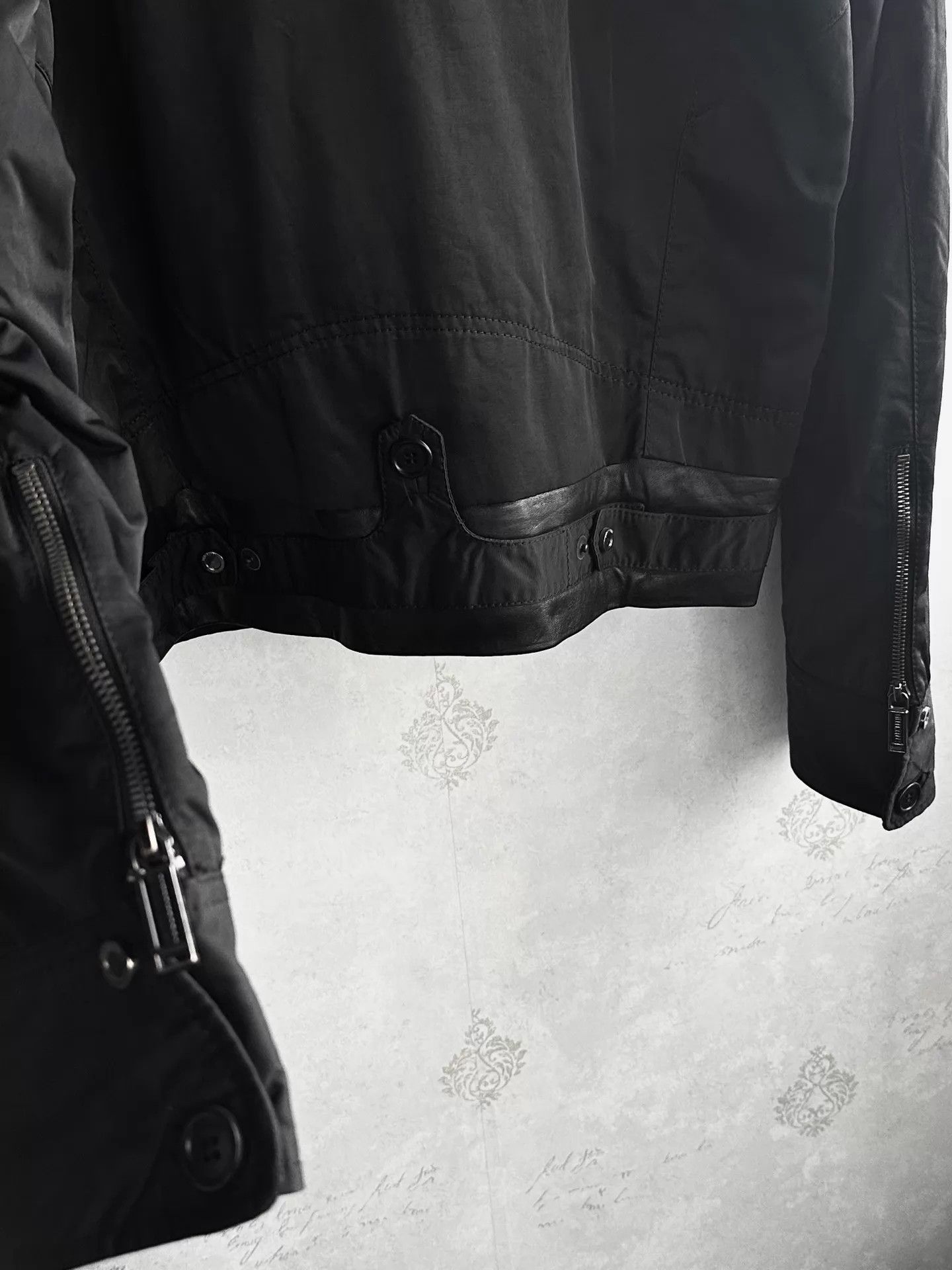 Dirk Bikkembergs Dirk Bikkembergs 00s Rare Leather Panelled Jacket Size US L / EU 52-54 / 3 - 5 Thumbnail