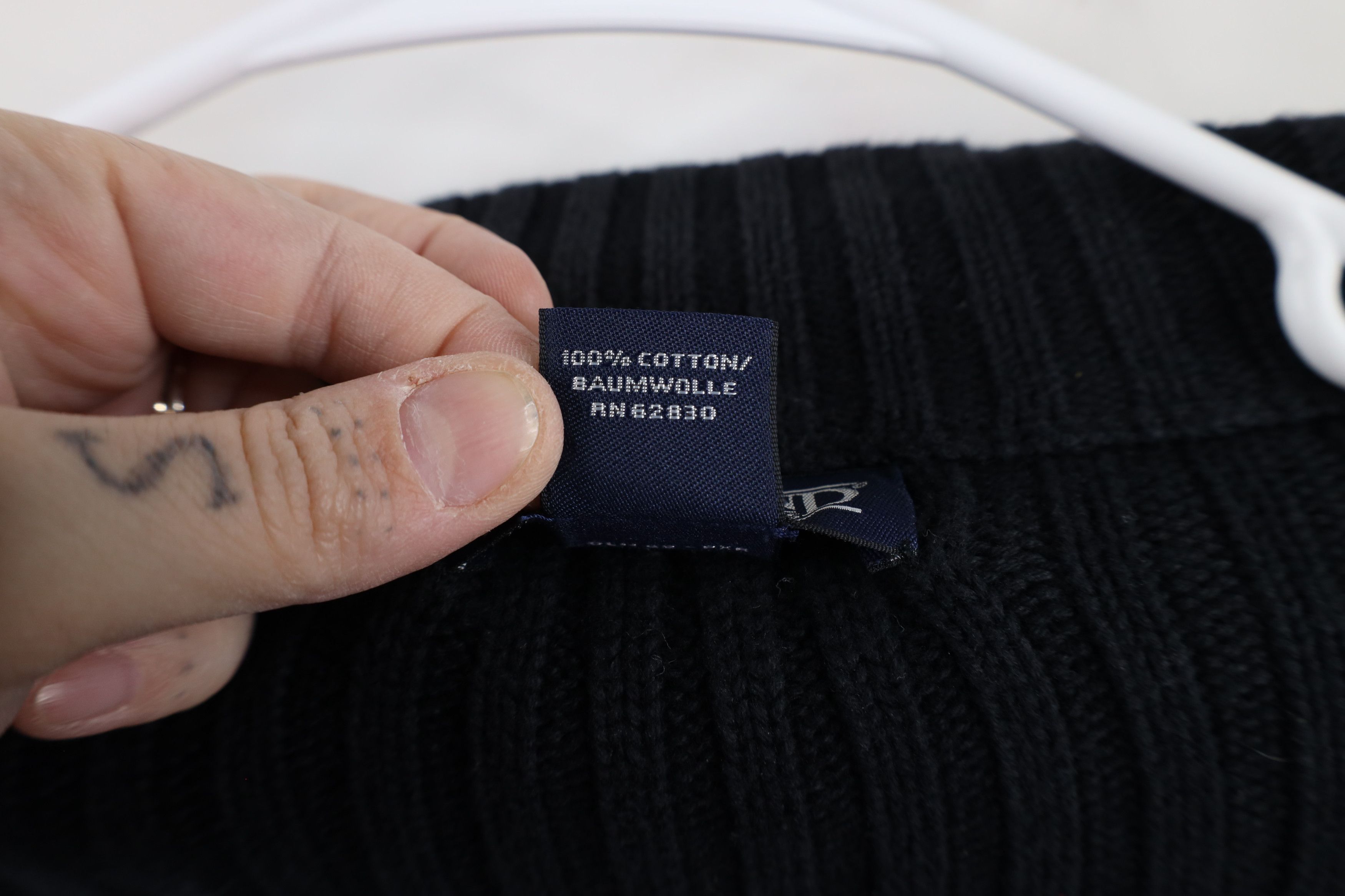 Lands' End × Vintage Vintage 90s Lands End Ribbed Cable Knit Zip Sweater Japan Size XXL / US 16-18 / IT 52-54 - 8 Thumbnail