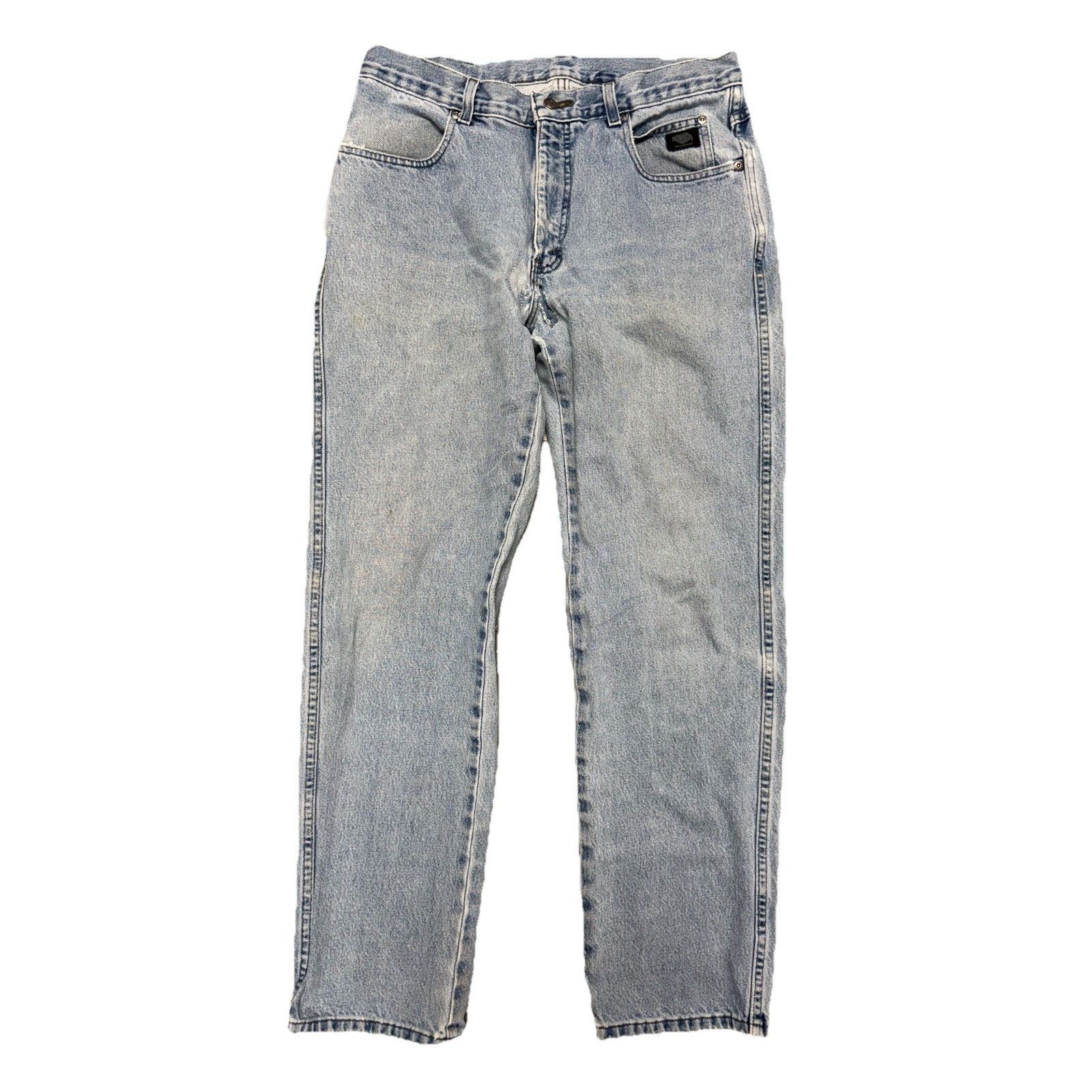 Harley Davidson Harley Davidson Jeans Mens 34x32 Light Wash Traditional Bike Size US 34 / EU 50 - 1 Thumbnail
