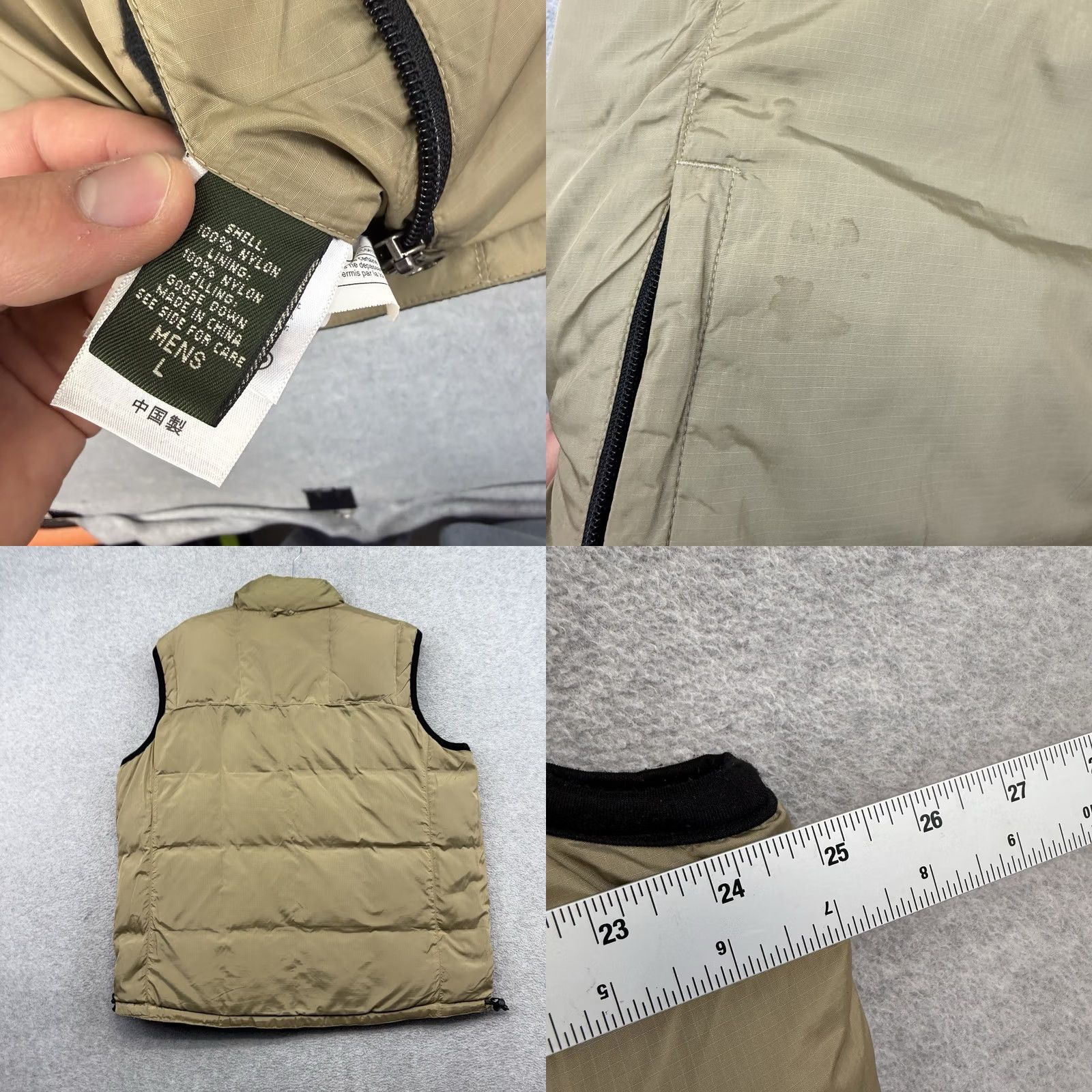 Eddie Bauer Eddie Bauer Vest Mens Large Green reversible Puffer Zip Pockets Nylon Down Lined Collared Size US L / EU 52-54 / 3 - 8 Thumbnail