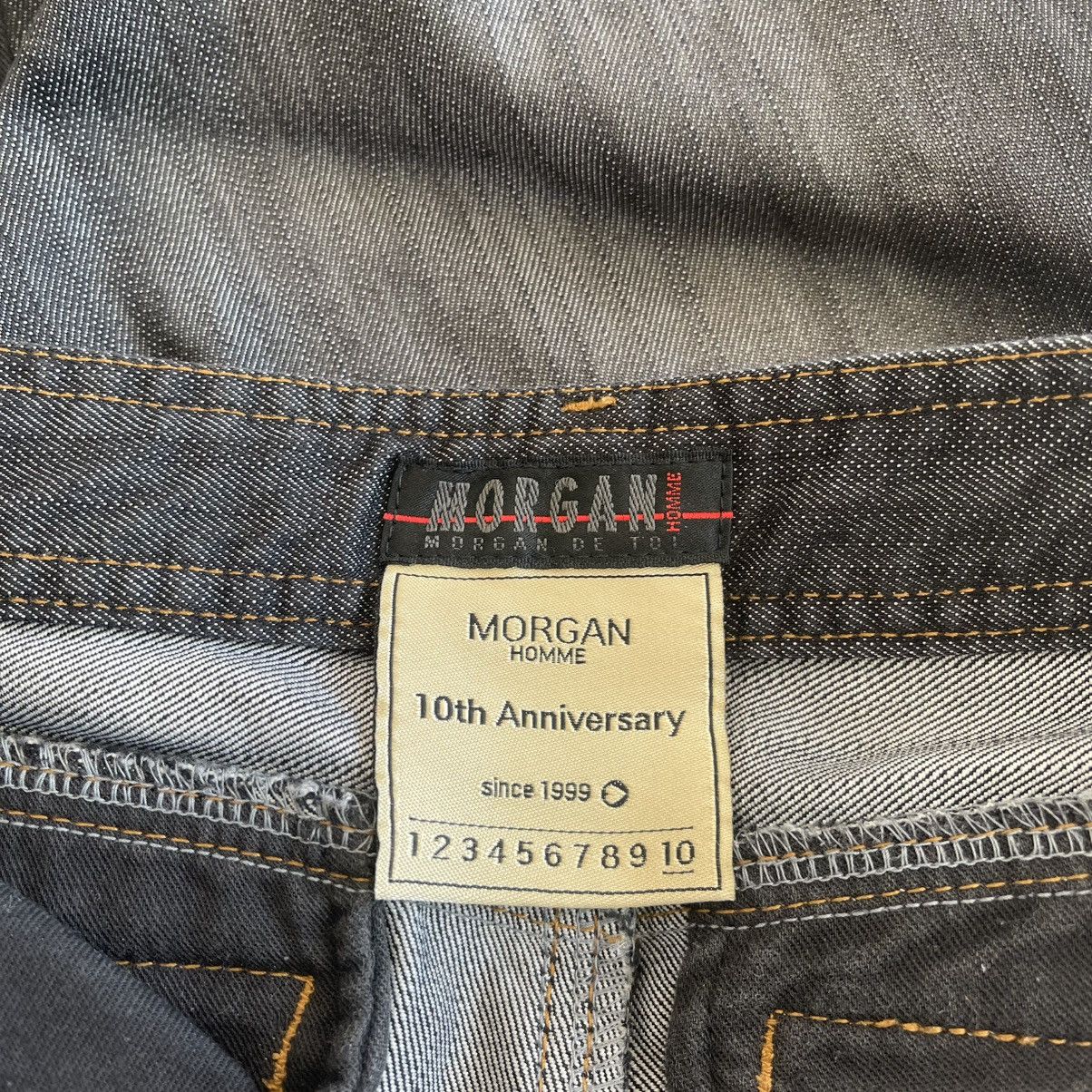 Morgan Homme 10th Anniversary Edition Two-Tone Stripe Denim Jeans Size US 30 / EU 46 - 6 Thumbnail