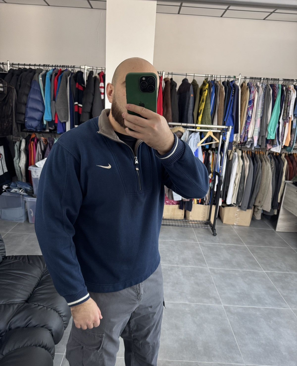 Nike Vintage Nike 1/3 Zip Pullover Sweatshirt Embroidered Logo Size US S / EU 44-46 / 1 - 3 Thumbnail
