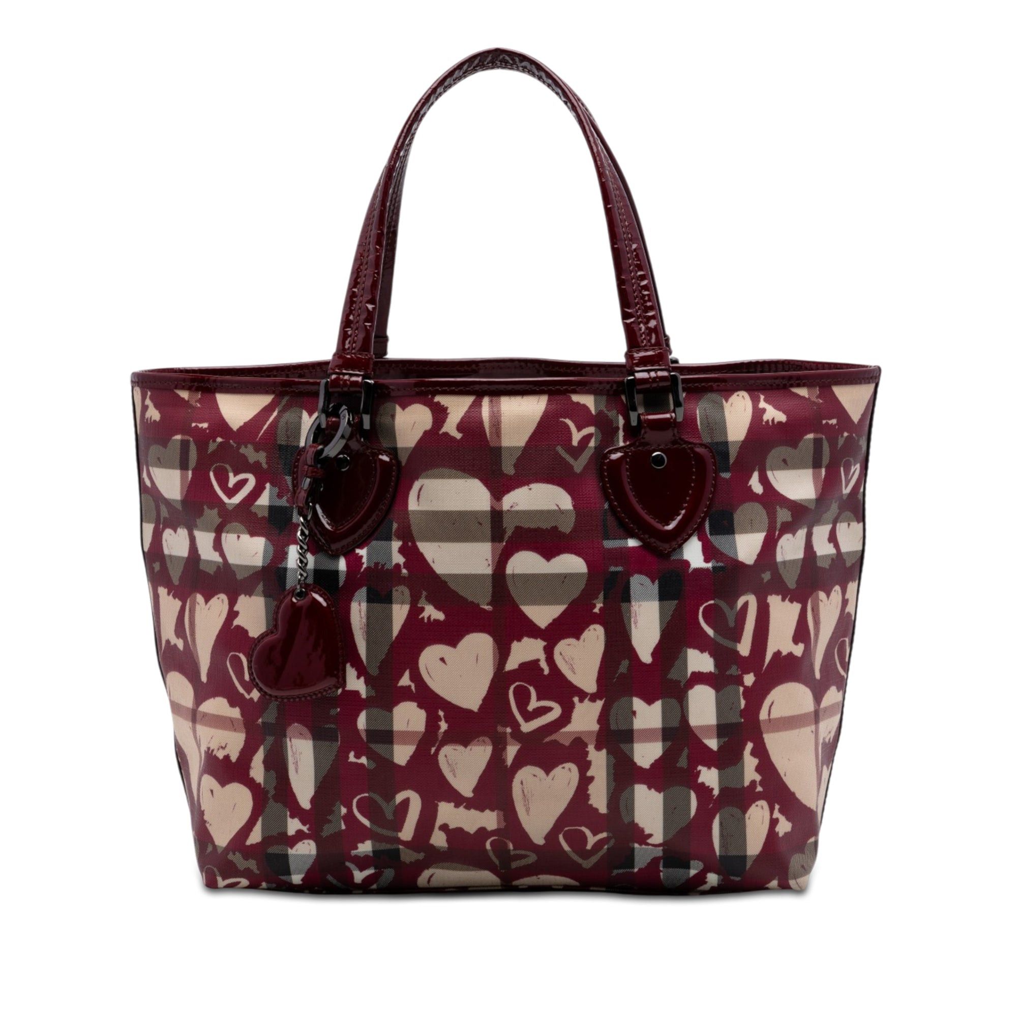 Burberry House Check Coated Canvas Hearts Gracie Tote Size ONE SIZE - 1 Thumbnail