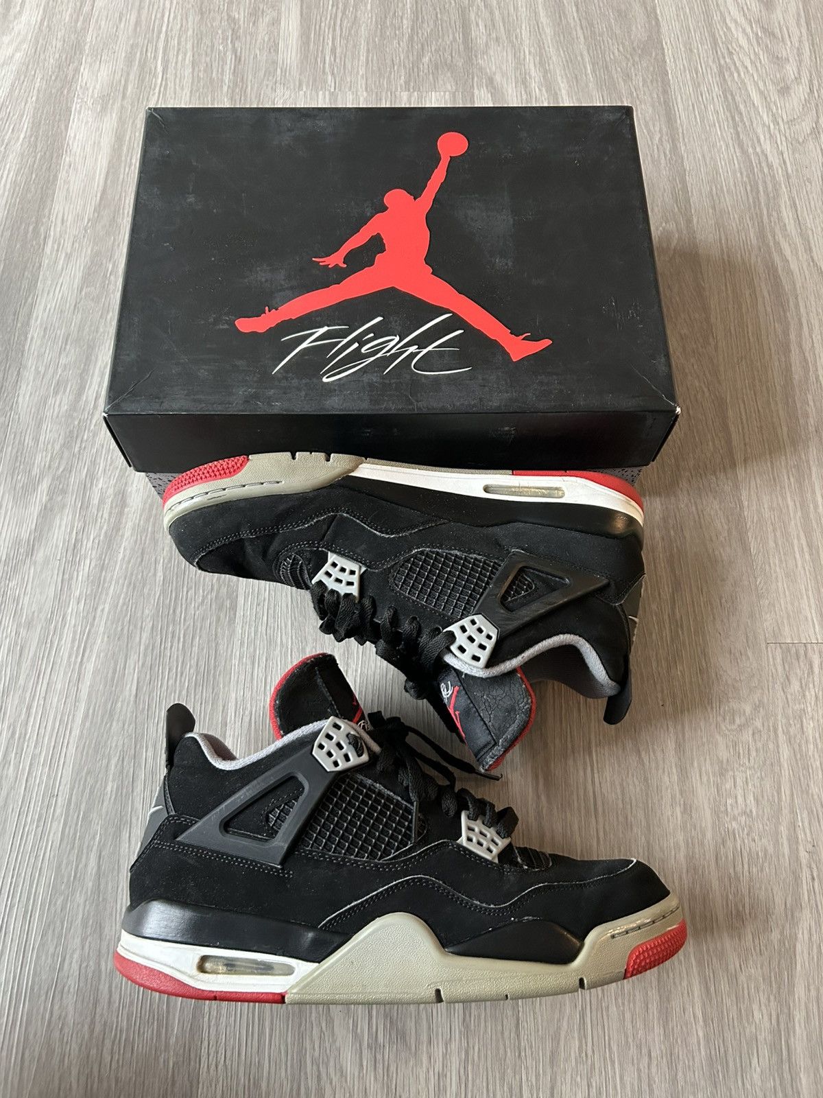 Jordan Brand Air Jordan Retro 4 Bred 2019 Size 10 Size US 10 / EU 43 - 1 Thumbnail