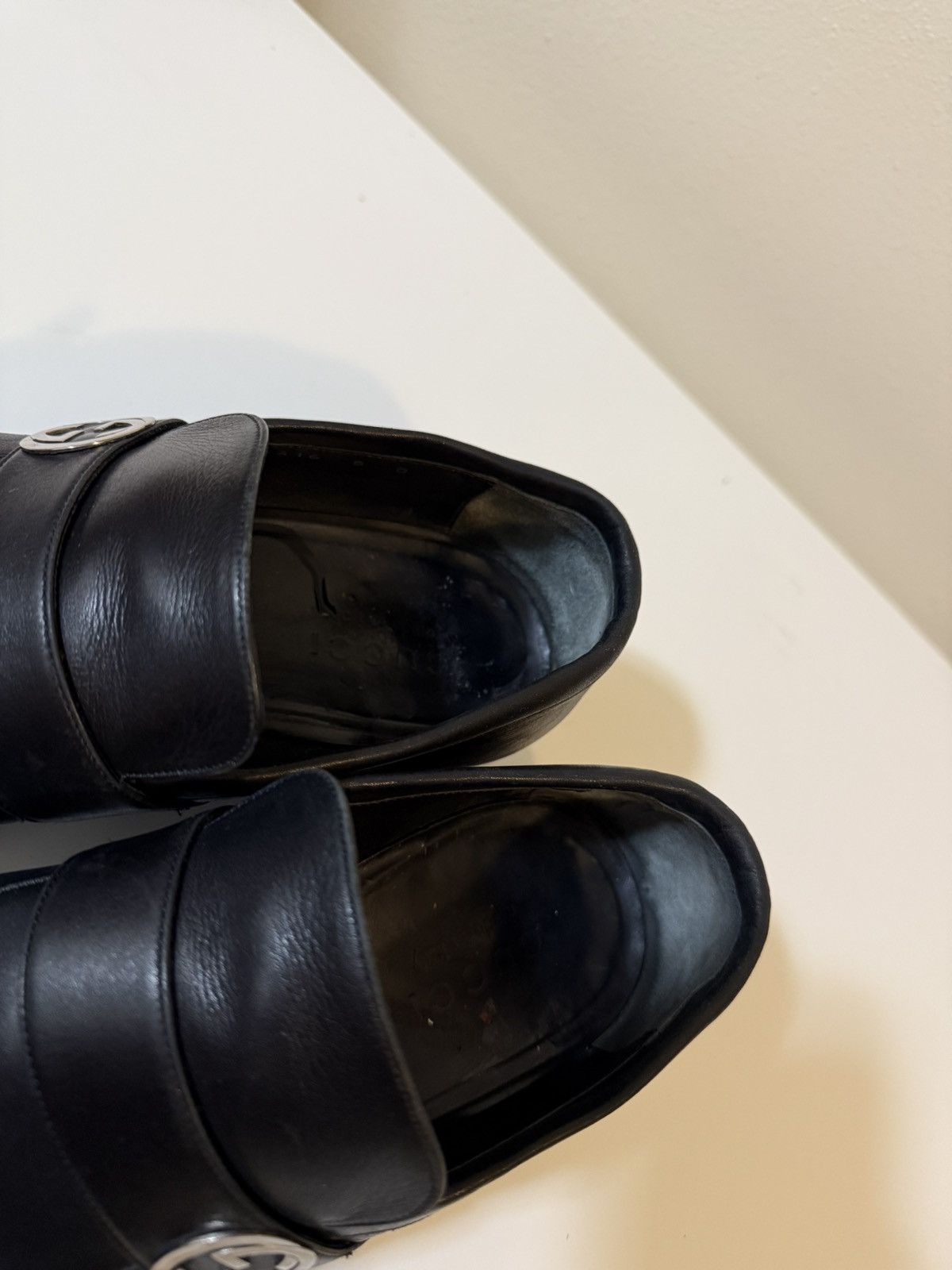 Gucci Gucci Interlocking G Logo Leather Loafers Size US 8 / EU 41 - 11 Thumbnail