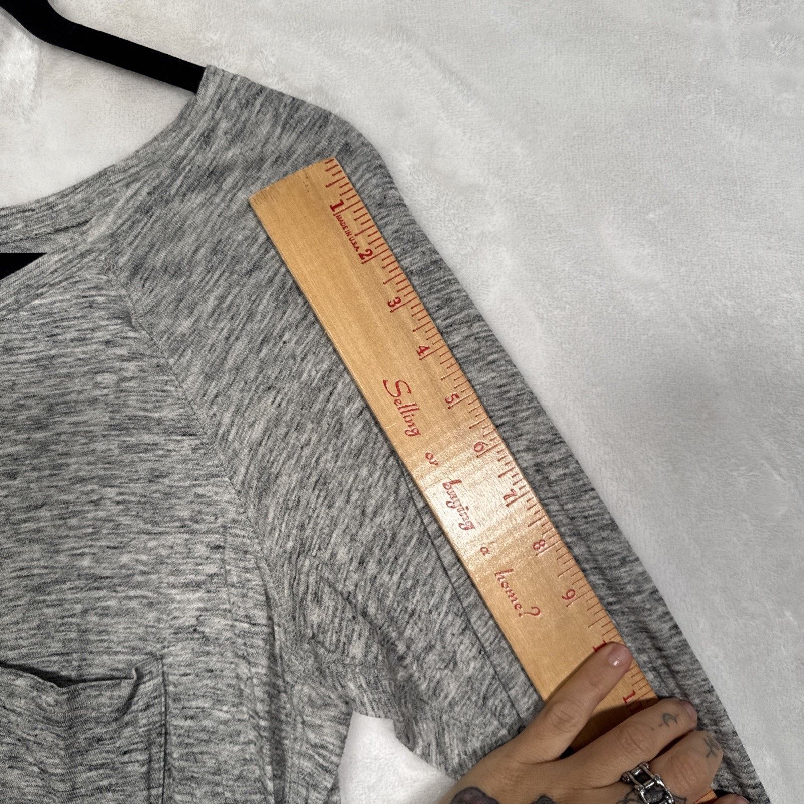 Express Express Top Womens Small Gray Long Roll Tab Sleeve Pullover Size S / US 4 / IT 40 - 9 Thumbnail