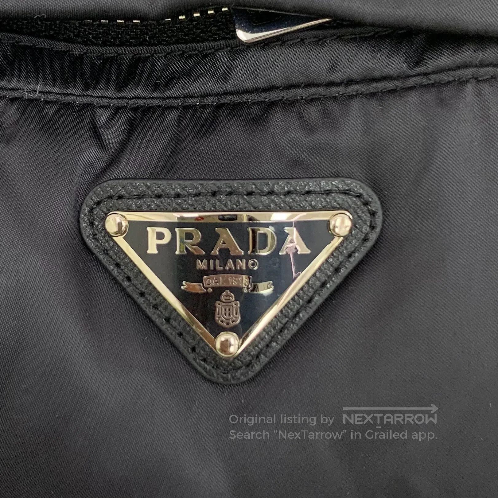 Prada Prada Black Triangular Logo Stand Collar Zip Long Sleeve S Size S / US 4 / IT 40 - 5 Thumbnail