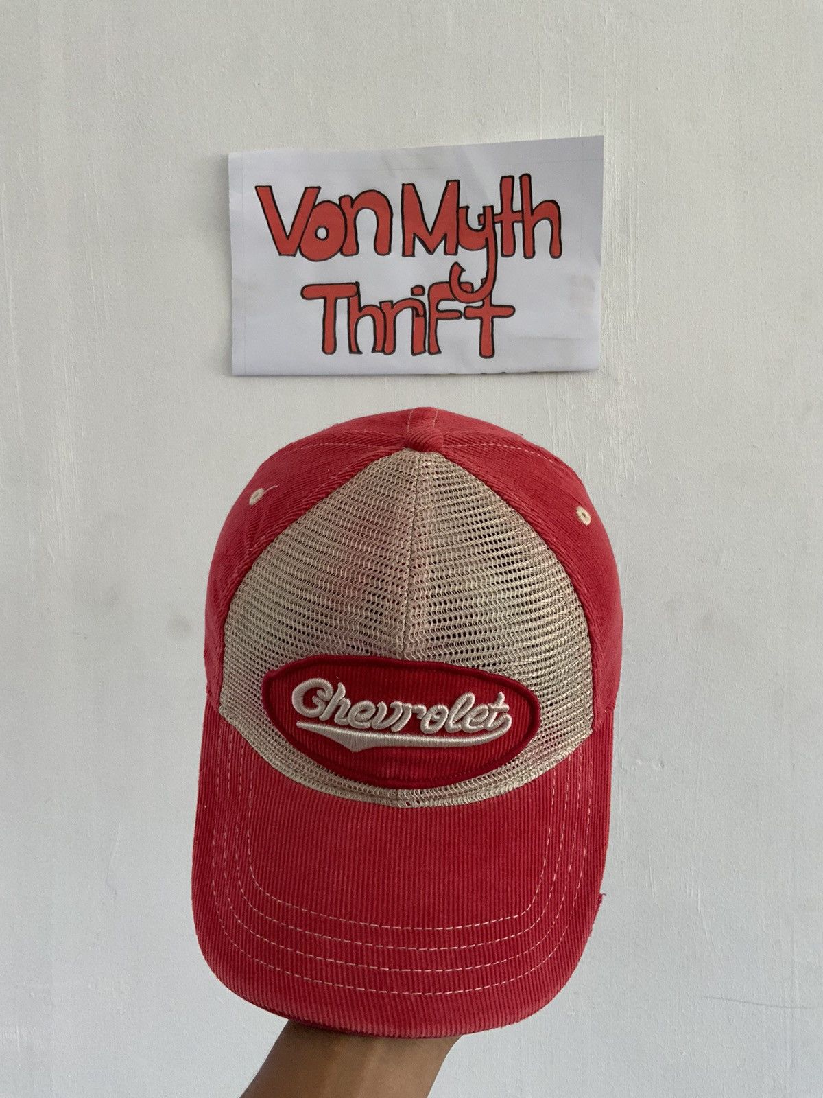 Japanese Brand Vintage Chevrolet Corduroy Hat Cap Size ONE SIZE - 1 Thumbnail