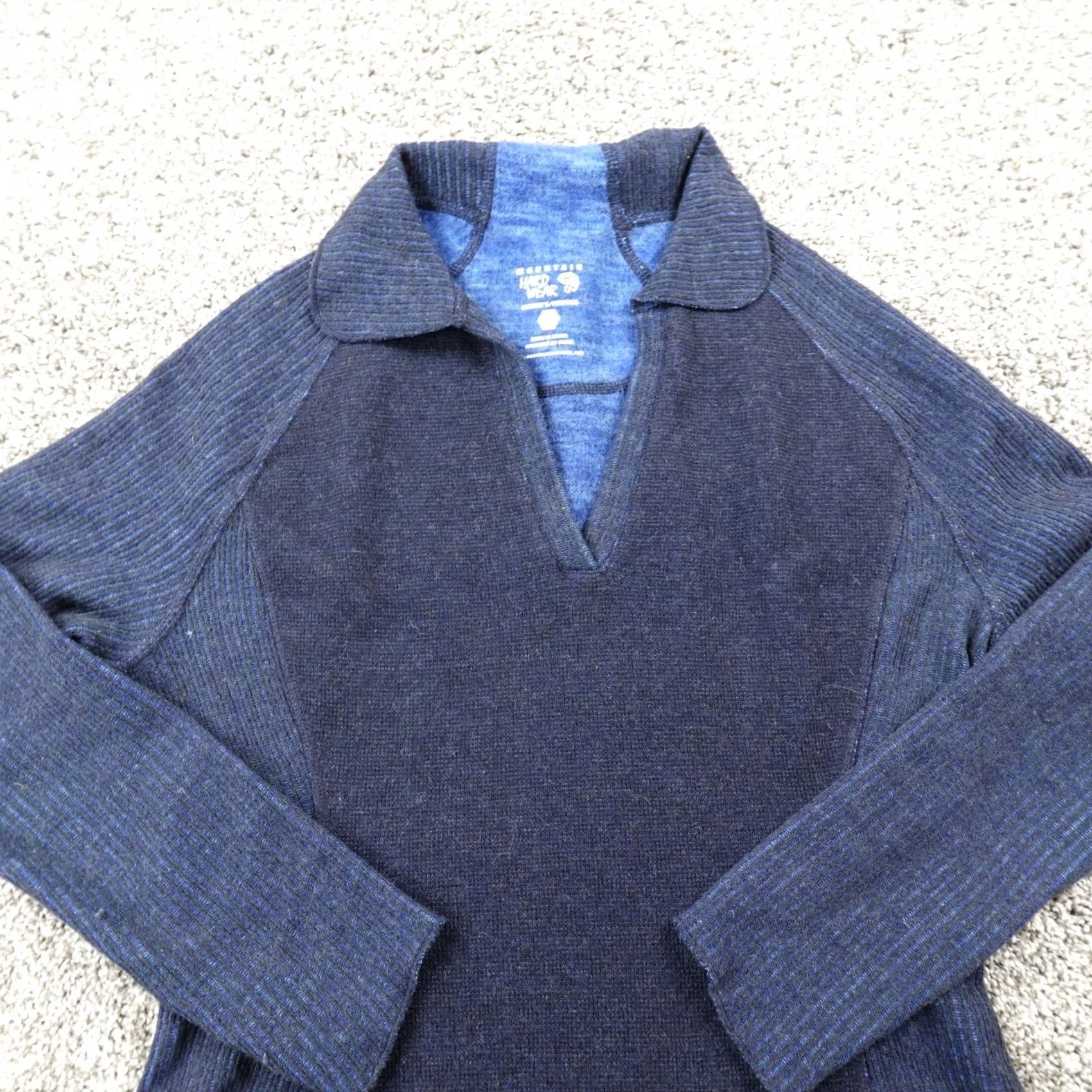 Mountain Hardwear Mountain Hardwear Sweater Womens S Blue Wool Waffle Knit Pullover Sweatshirt Size S / US 4 / IT 40 - 4 Thumbnail