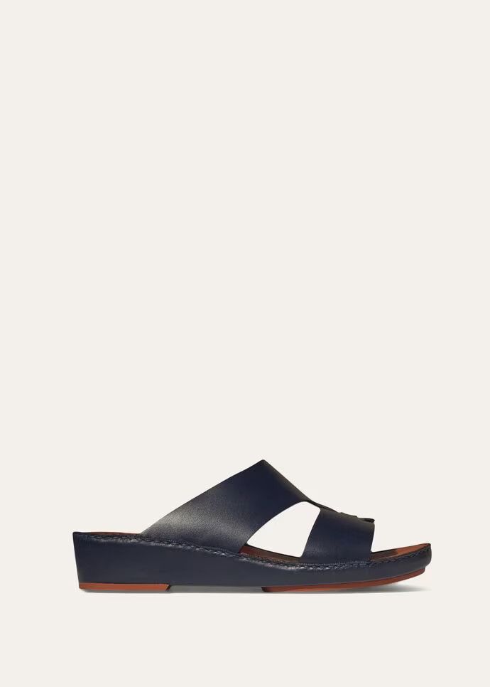 image of Loro Piana O1Srvl11E0424 Alsavel Buckle Sandals In Navy Blue, Men's (Size 8)
